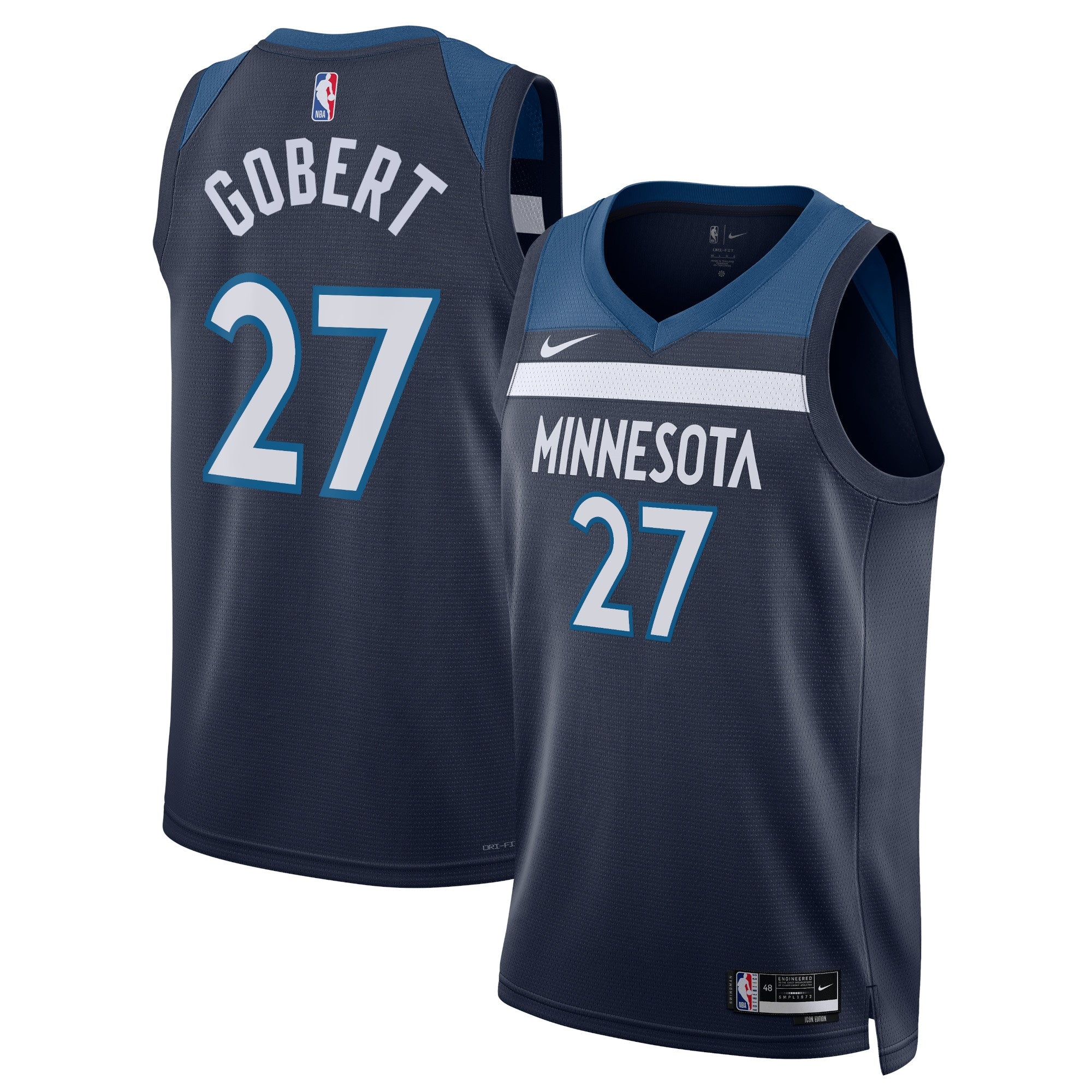 Rudy Gobert Minnesota Timberwolves Icon Edition Swingman Jersey - Navy - Unisex