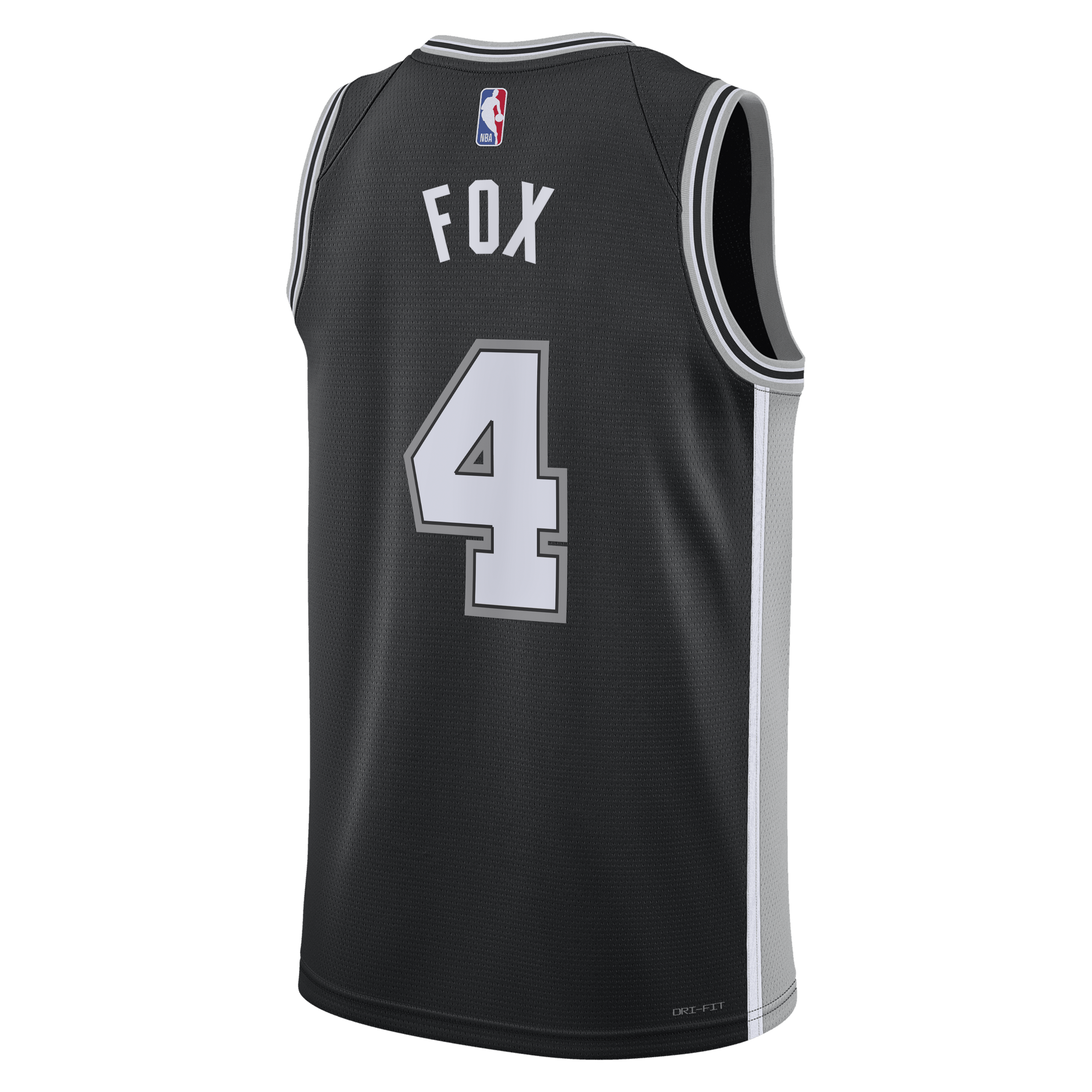 De'Aaron Fox San Antonio Spurs Icon Edition Swingman Jersey - Black - Unisex