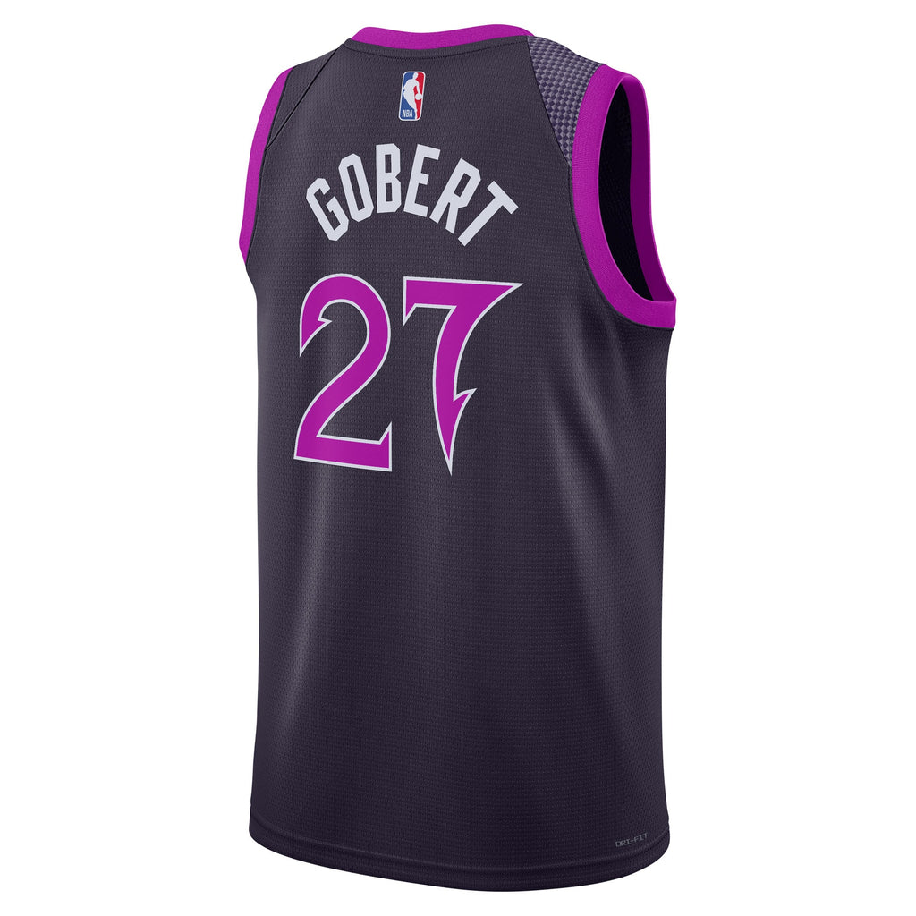 Rudy Gobert Minnesota Timberwolves 2025/26 City Edition Swingman Jersey - Black - Unisex