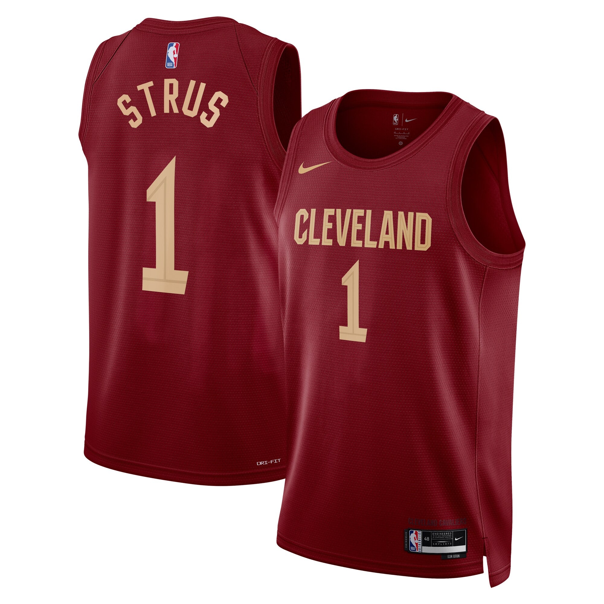 Max Strus Cleveland Cavaliers Icon Edition Swingman Jersey - Maroon - Unisex