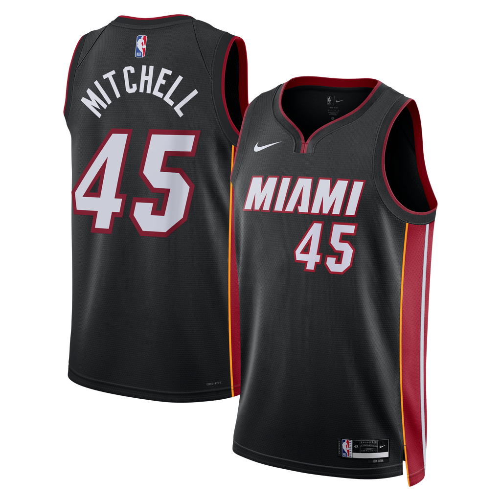 Davion Mitchell Miami Heat Icon Edition Swingman Jersey - Black - Unisex