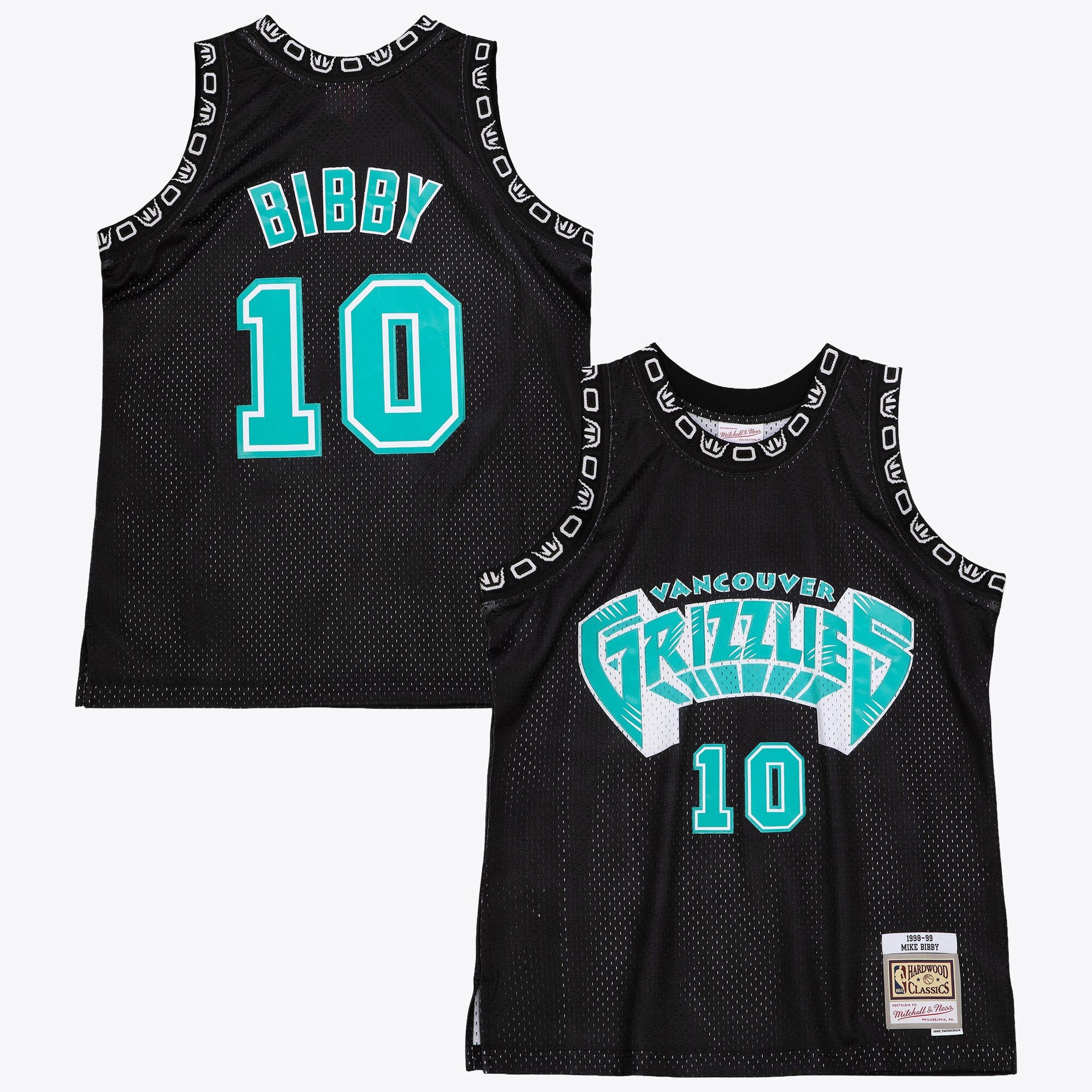 Mike Bibby Vancouver Grizzlies 1998 Team Color Swingman Jersey - Black