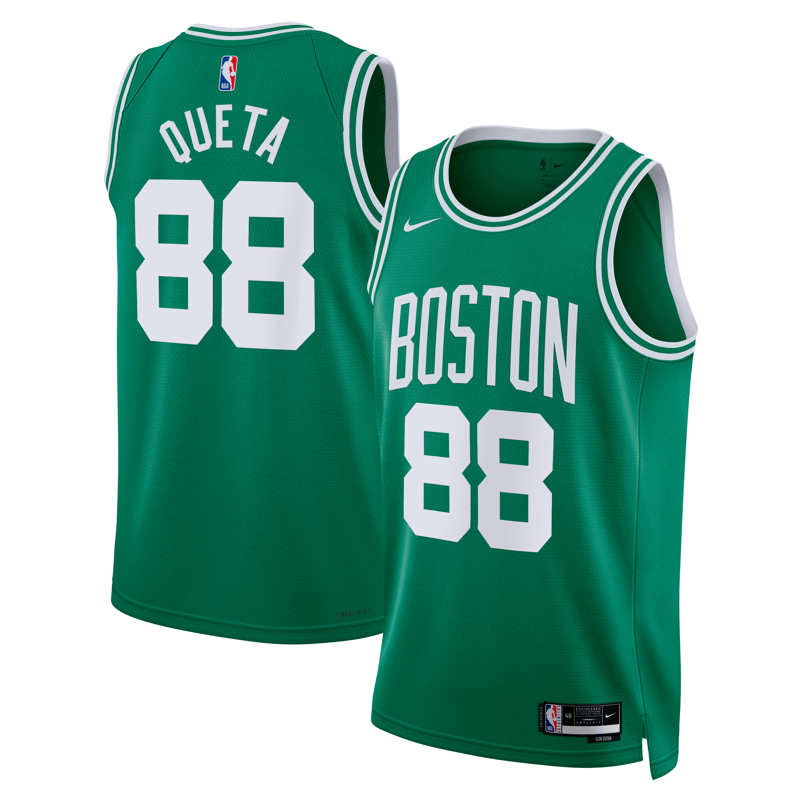 Neemias Queta Boston Celtics Icon Edition Swingman Jersey - Kelly Green - Unisex