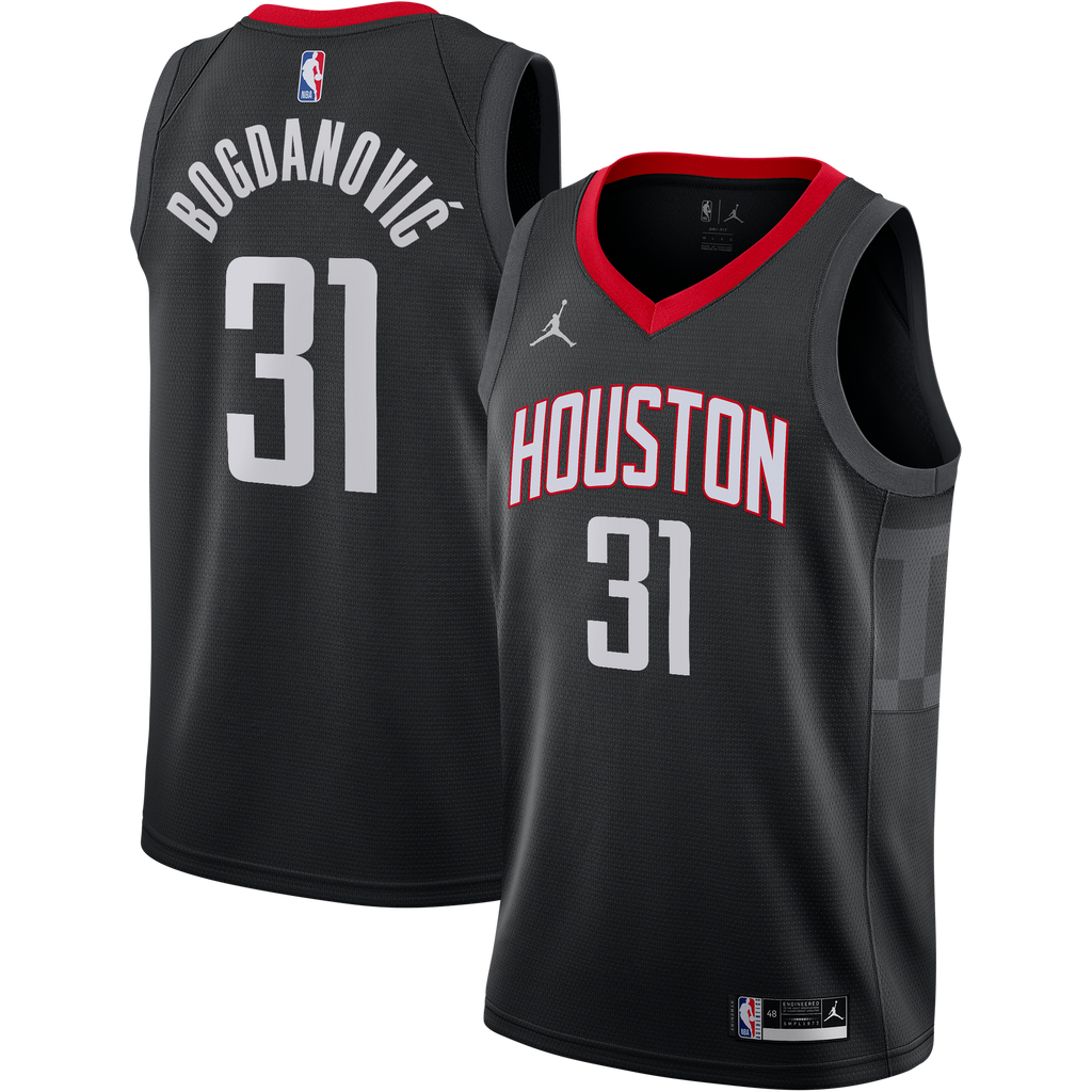Bogdan Bogdanović Houston Rockets Statement Edition Swingman Jersey - Black - Youth