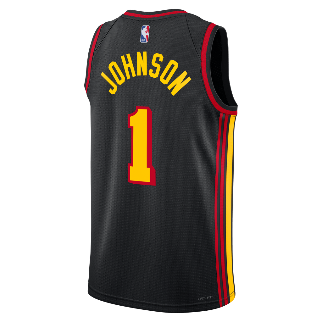 Jalen Johnson Atlanta Hawks Statement Edition Swingman Jersey - Black - Unisex