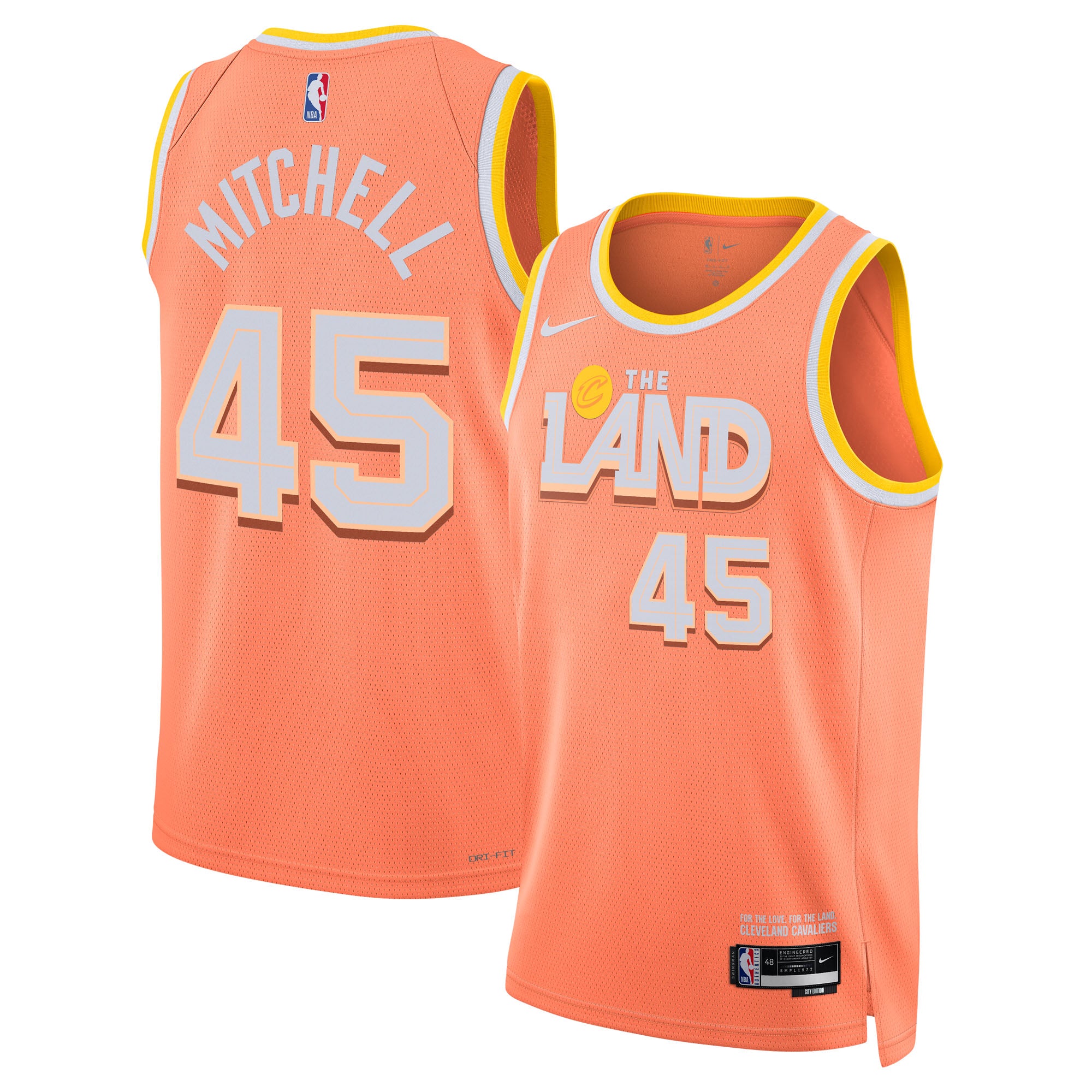 Donovan Mitchell Cleveland Cavaliers 2025/26 City Edition Swingman Jersey - Orange - Unisex