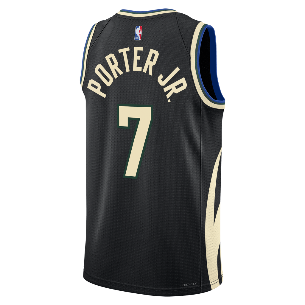 Kevin Porter Jr. Milwaukee Bucks Statement Edition Swingman Jersey - Hunter Green - Unisex
