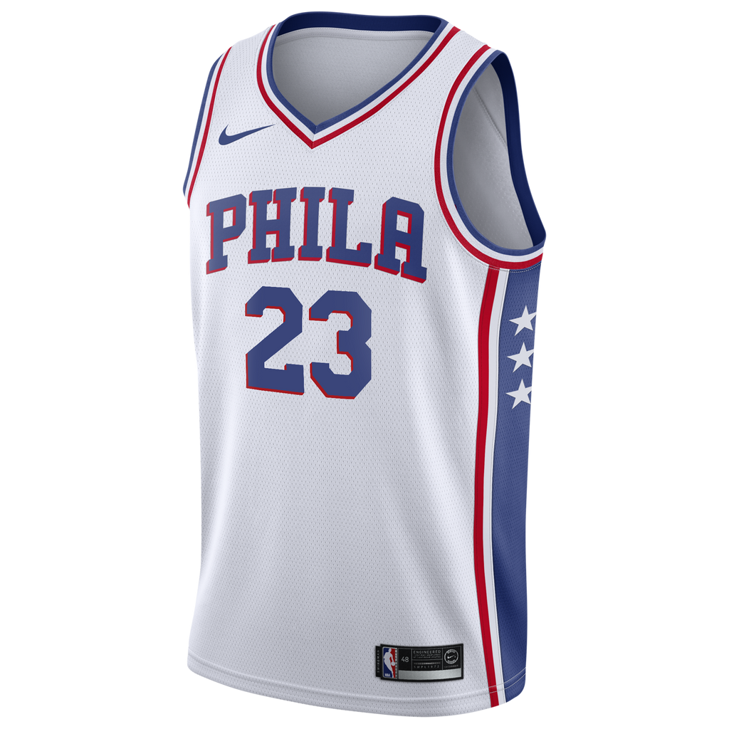 LeBron James Philadelphia 76ers Association Edition Swingman Jersey - White - Youth