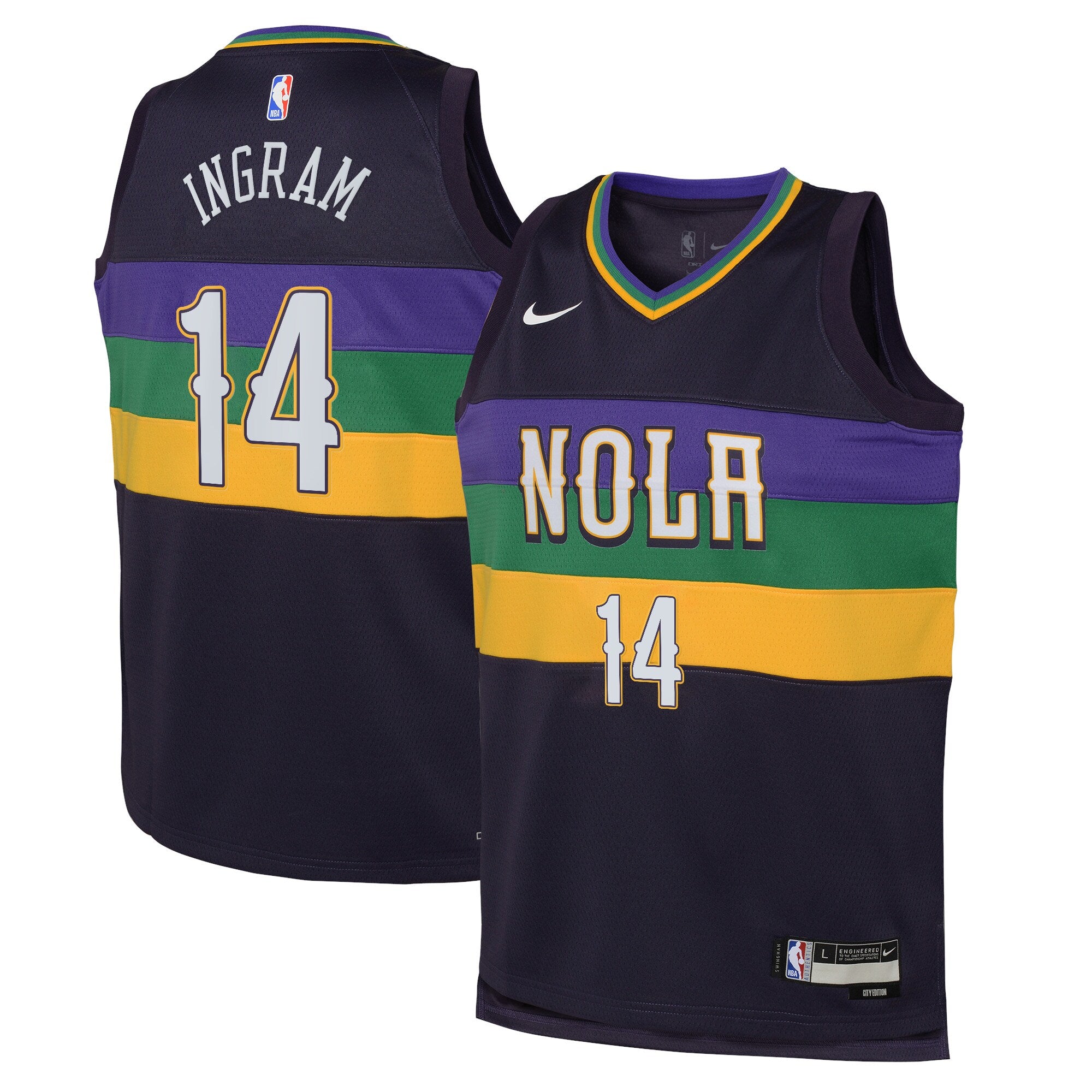 Brandon Ingram New Orleans Pelicans City Edition Swingman Jersey - Purple - Youth