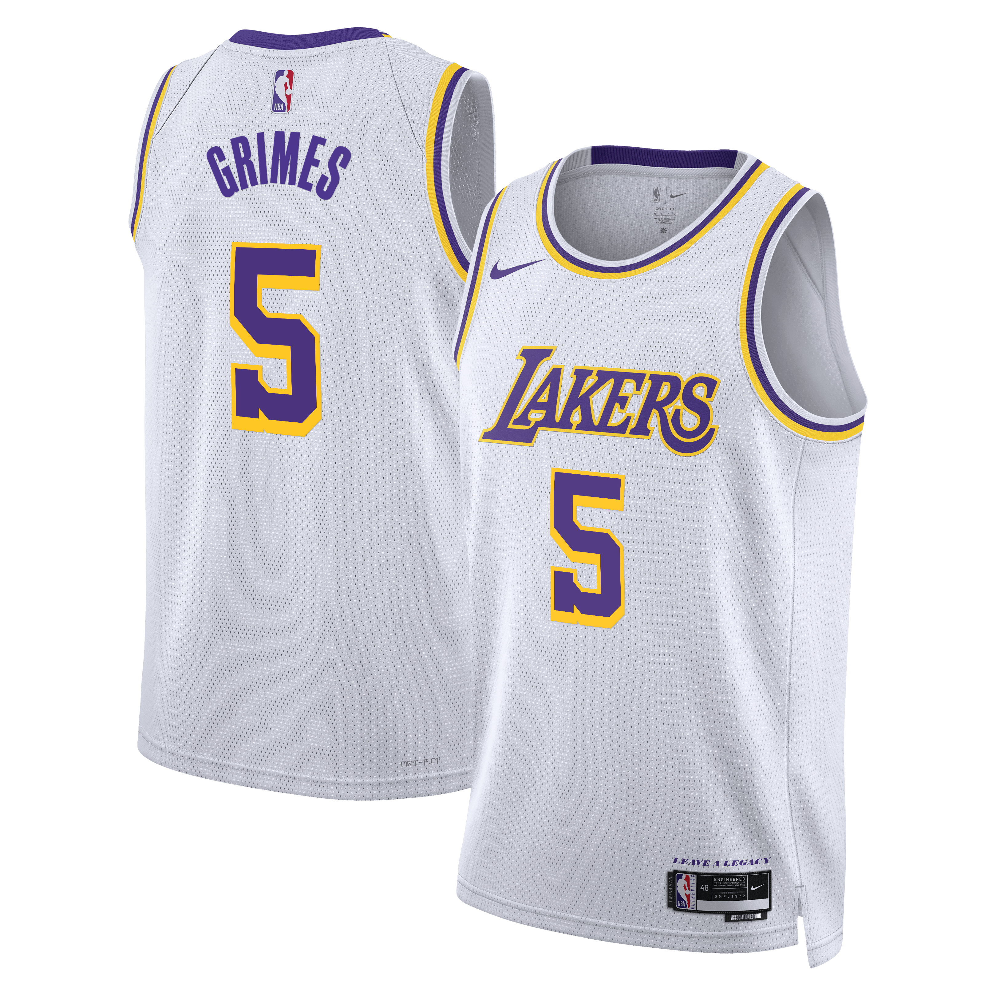 Quentin Grimes Los Angeles Lakers Association Edition Swingman Jersey - White - Unisex