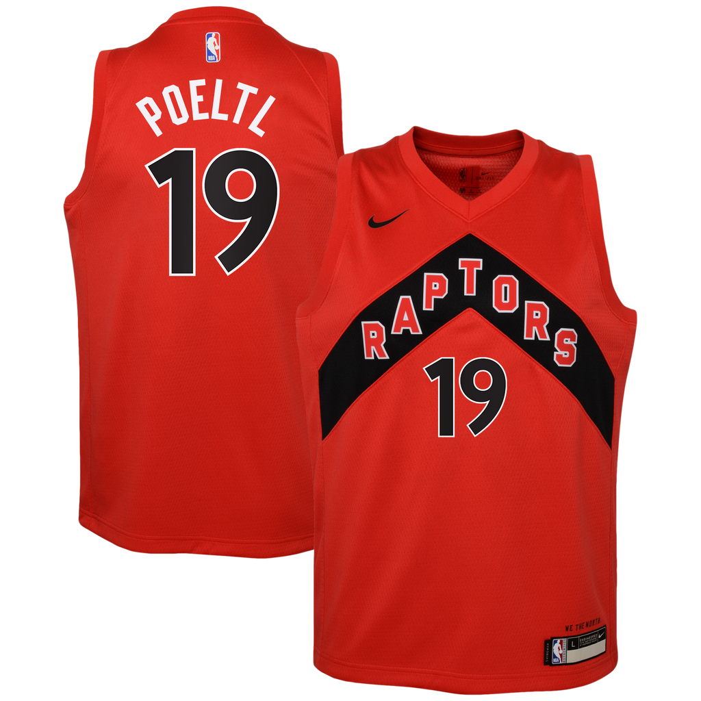 Jakob Poeltl Toronto Raptors Icon Edition Swingman Jersey - Red - Youth