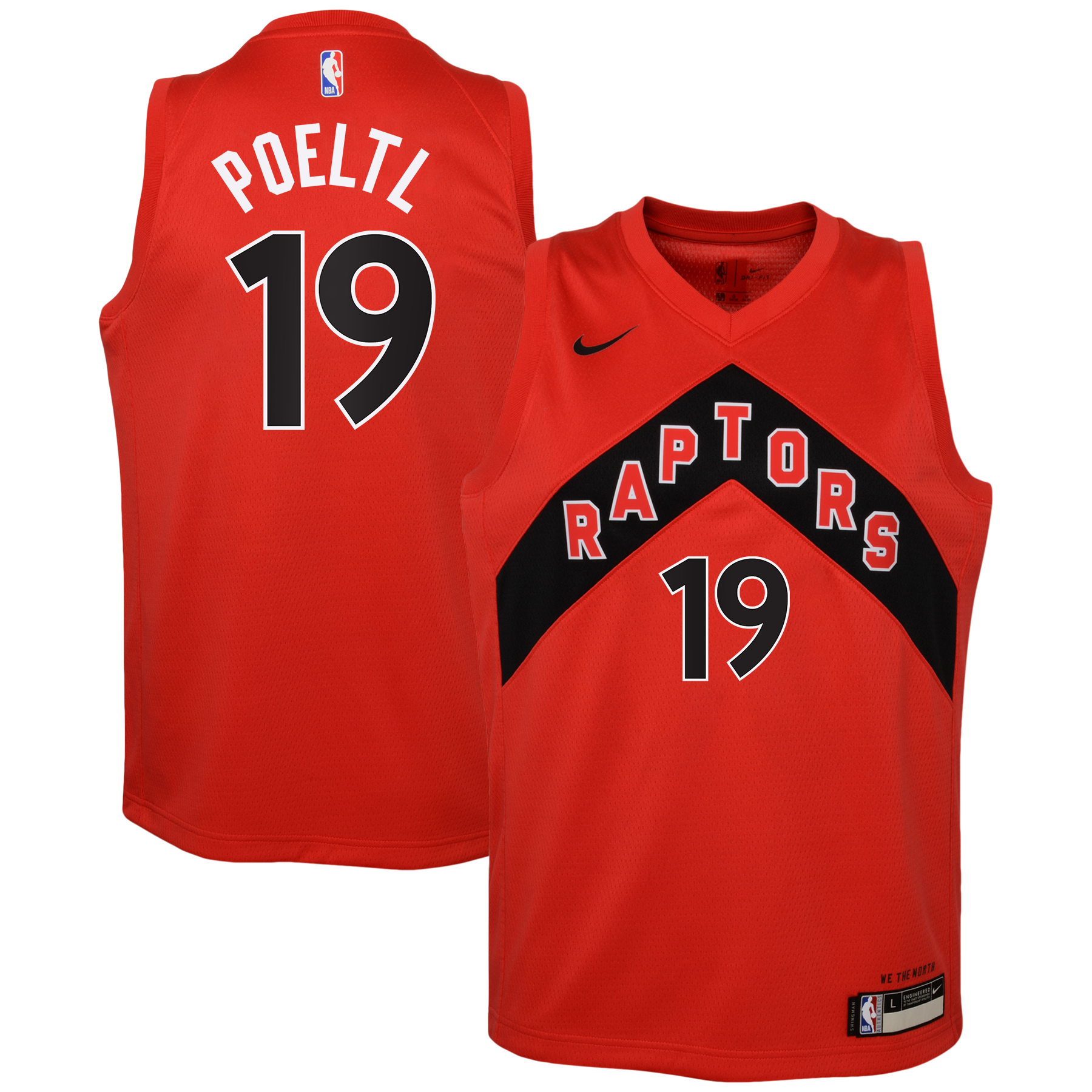 Jakob Poeltl Toronto Raptors Icon Edition Swingman Jersey - Red - Youth