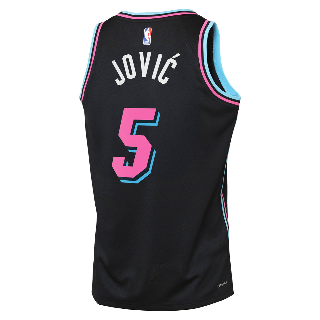Nikola Jović Miami Heat 2025/26 City Edition Swingman Jersey - Black - Youth