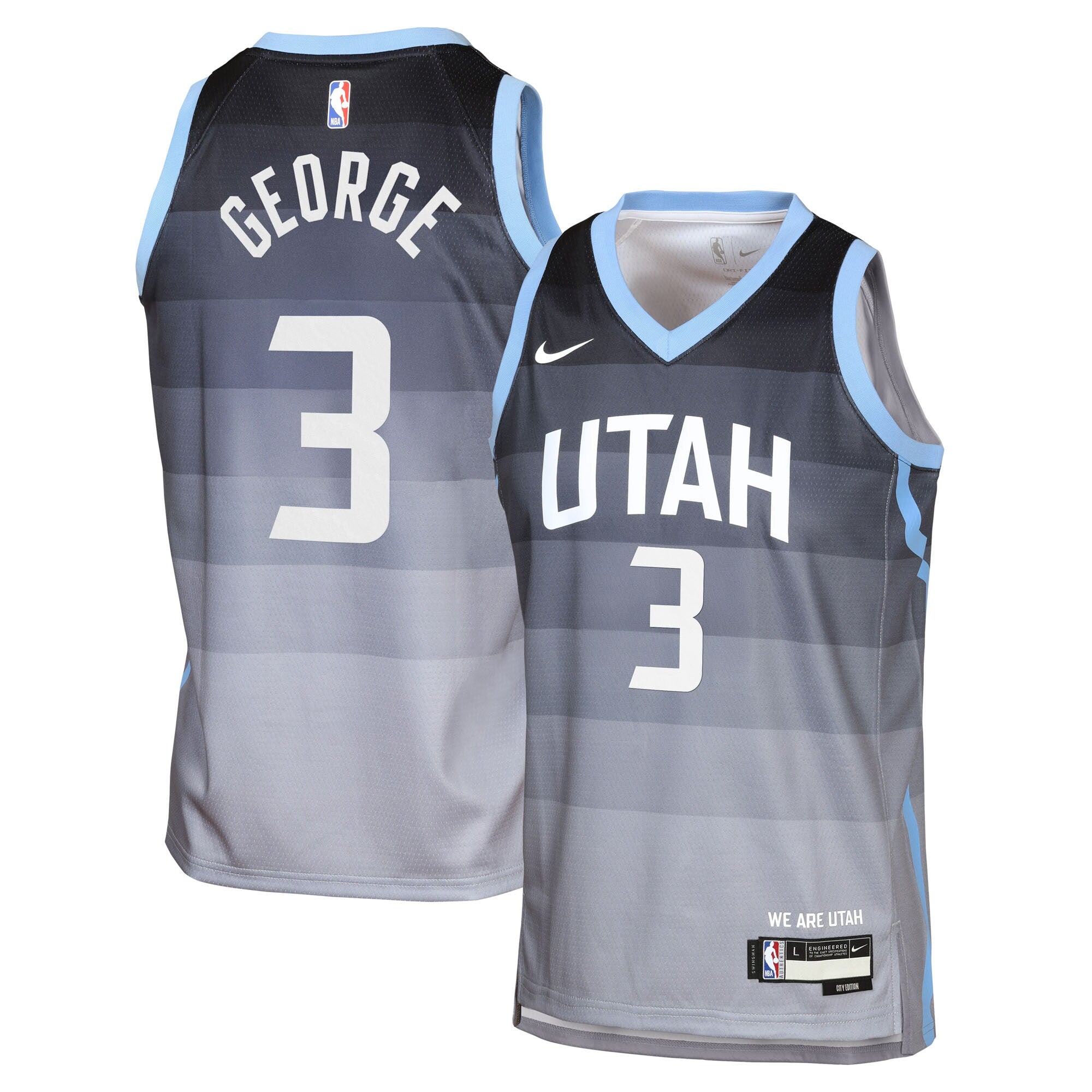 Keyonte George Utah Jazz 2025/26 City Edition Swingman Jersey - Gray - Youth