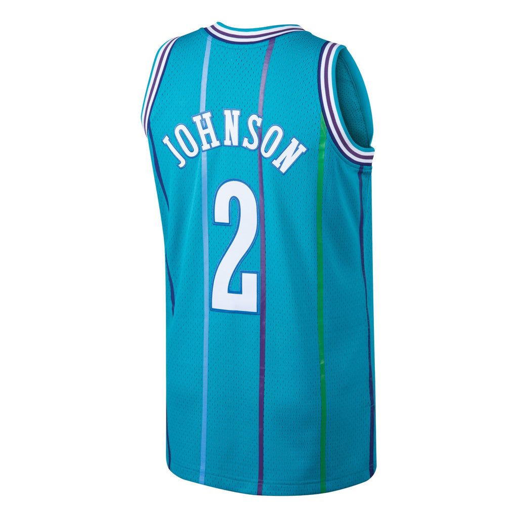 Larry Johnson Charlotte Hornets 1992-93 Hardwood Classics Swingman Jersey - Mens