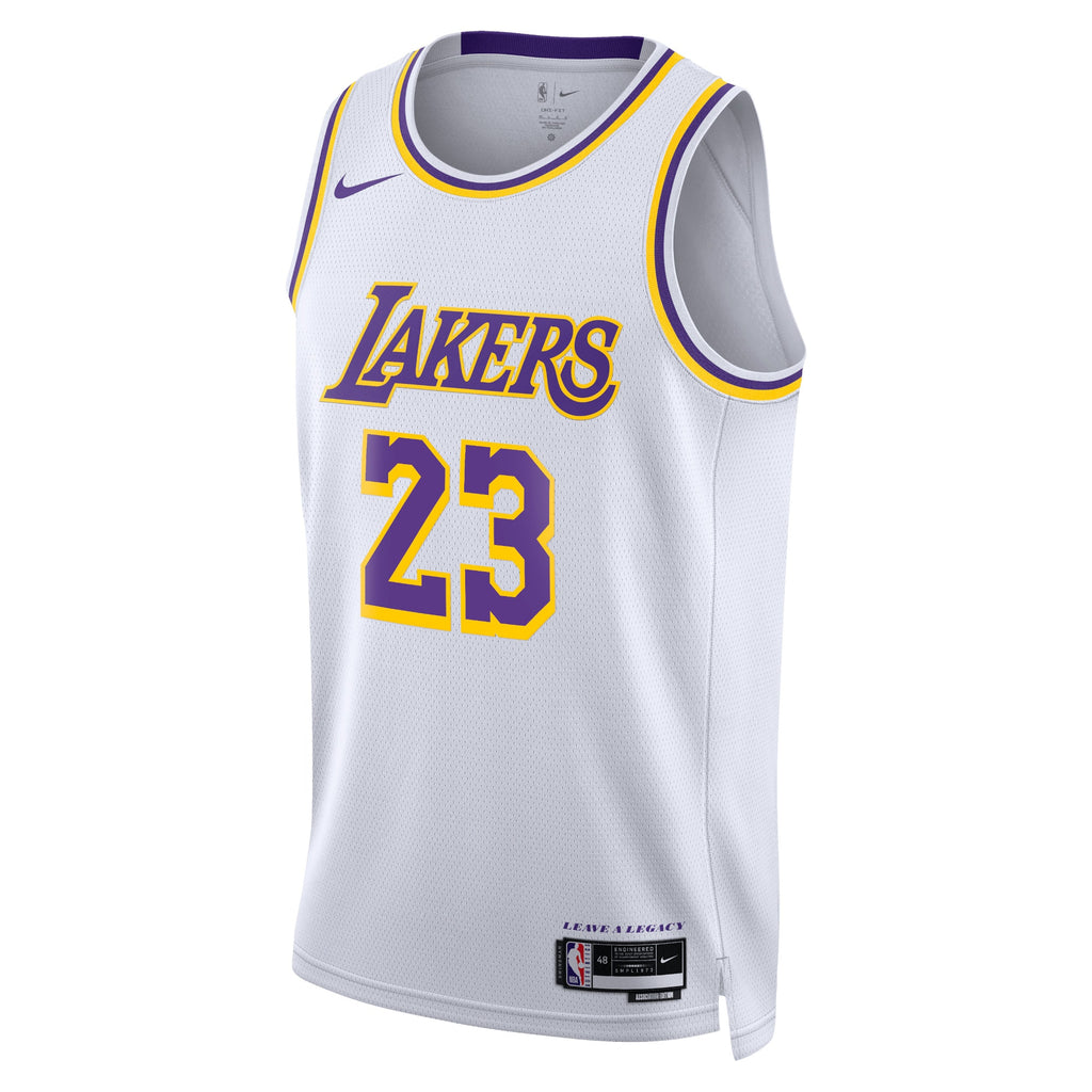 LeBron James Los Angeles Lakers Association Edition Swingman Jersey - White - Unisex