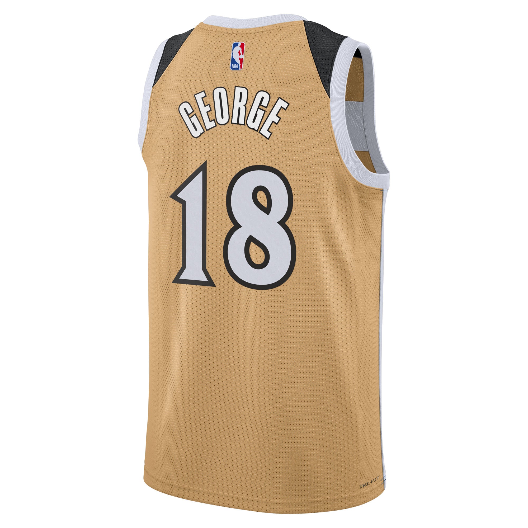 Kyshawn George Washington Wizards 2025/26 City Edition Swingman Jersey - Tan - Unisex