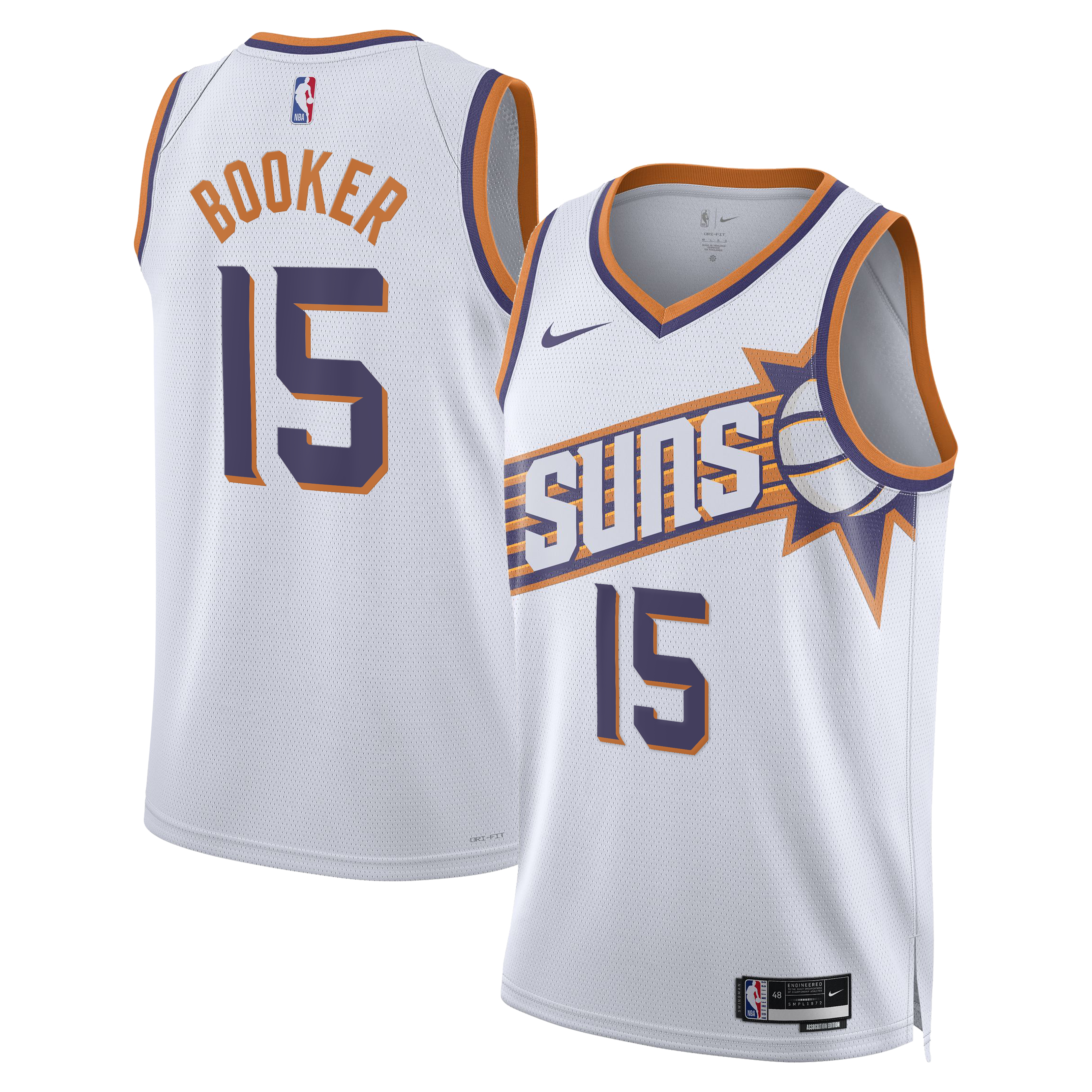 Devin Booker Phoenix Suns Association Edition Swingman Jersey - White - Unisex