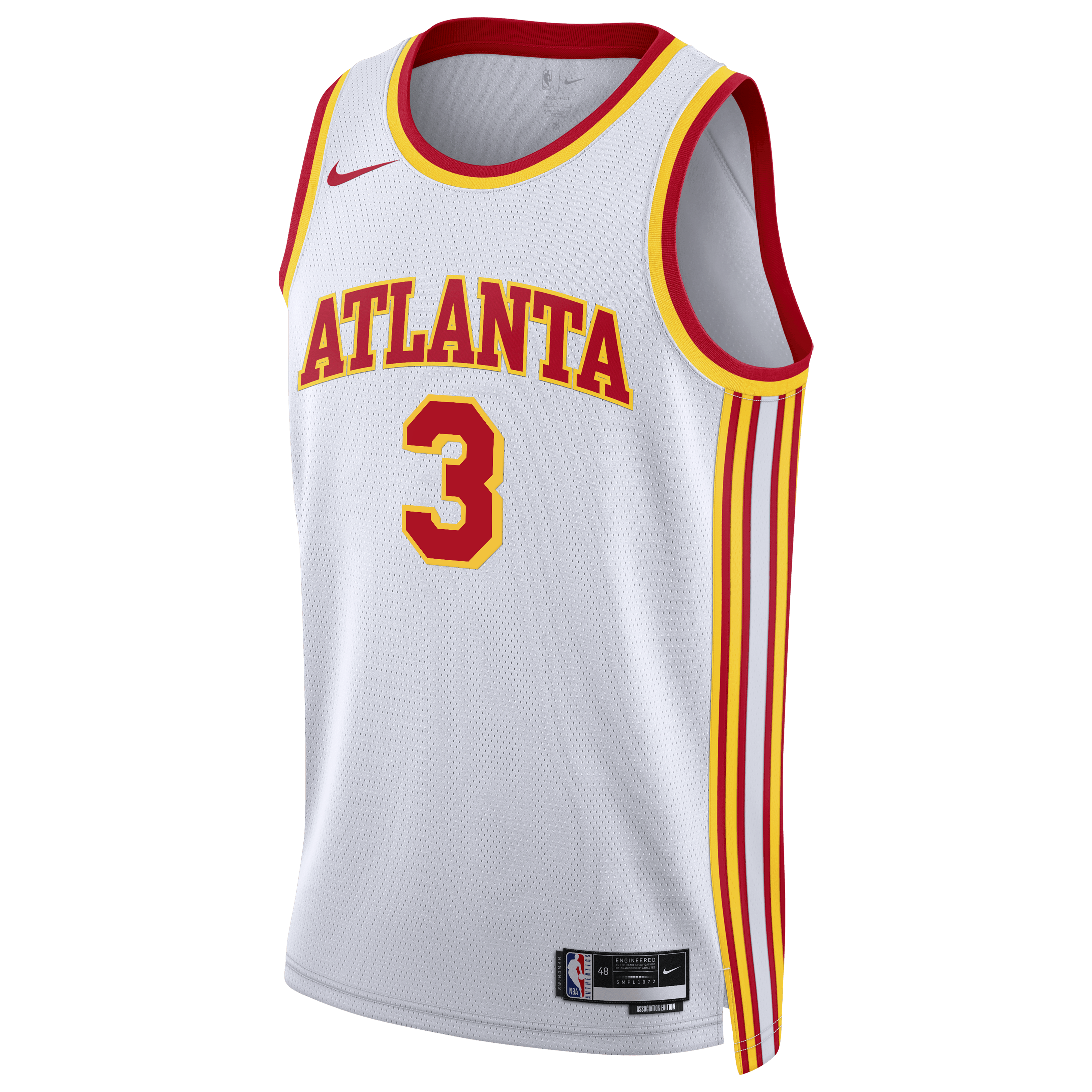 CJ McCollum Atlanta Hawks Association Edition Swingman Jersey - White - Unisex