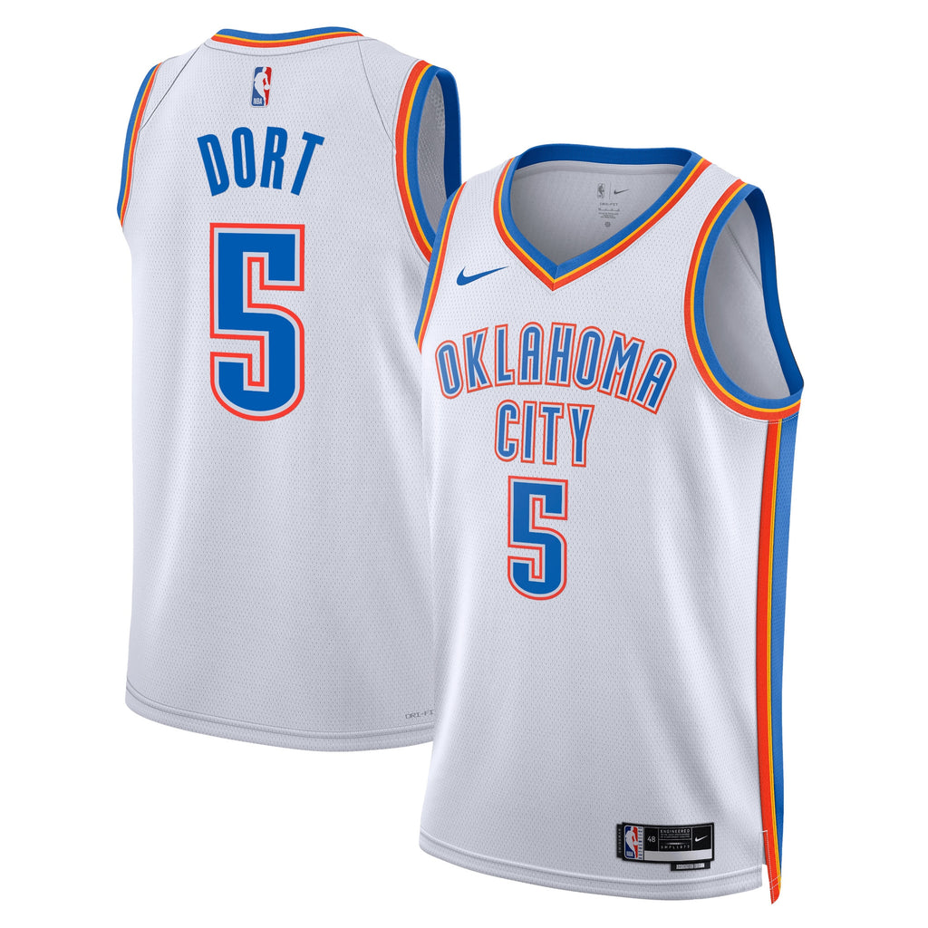 Luguentz Dort Oklahoma City Thunder Association Edition Swingman Jersey - White - Unisex