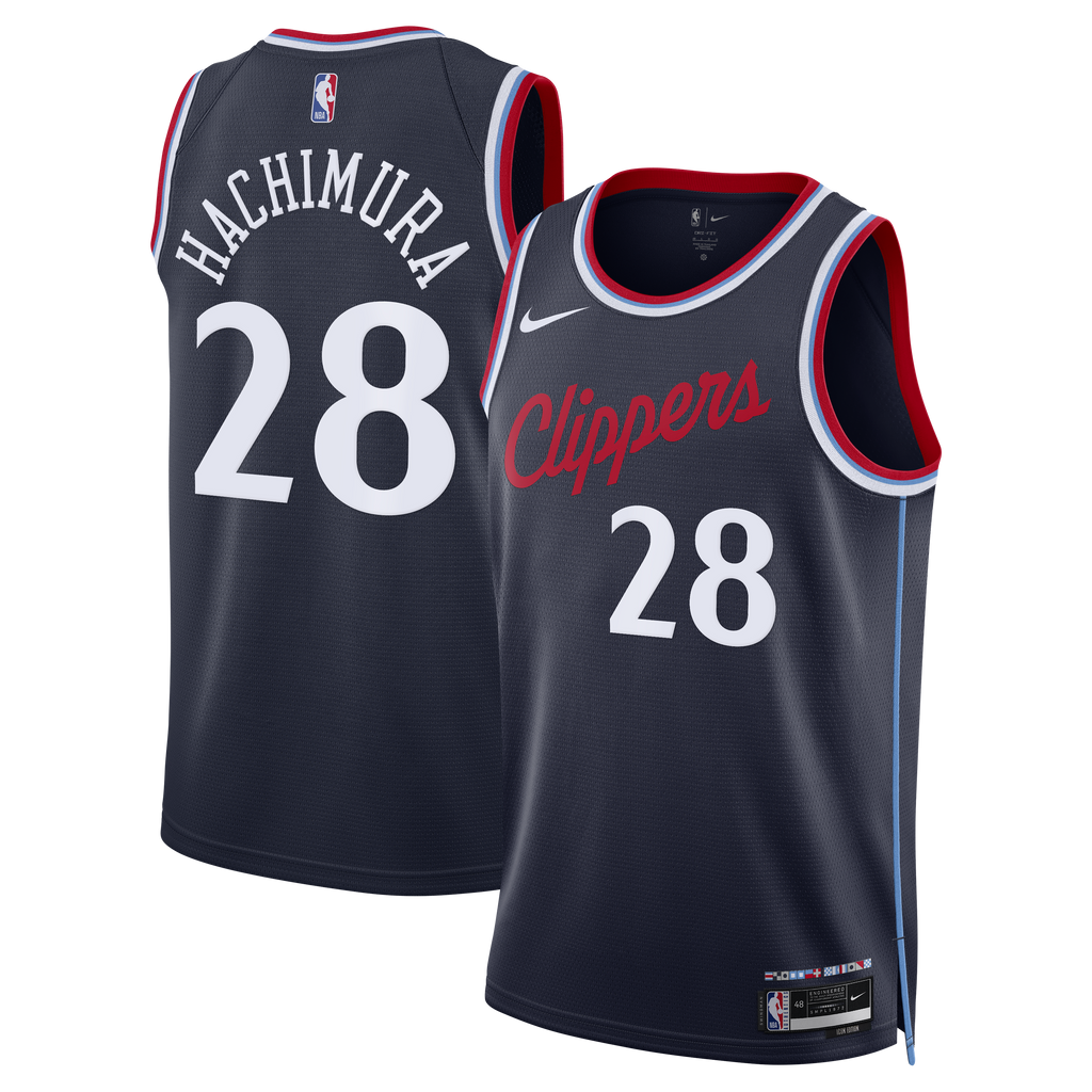Rui Hachimura Los Angeles Clippers Icon Edition Replica Swingman Jersey - Navy - Youth