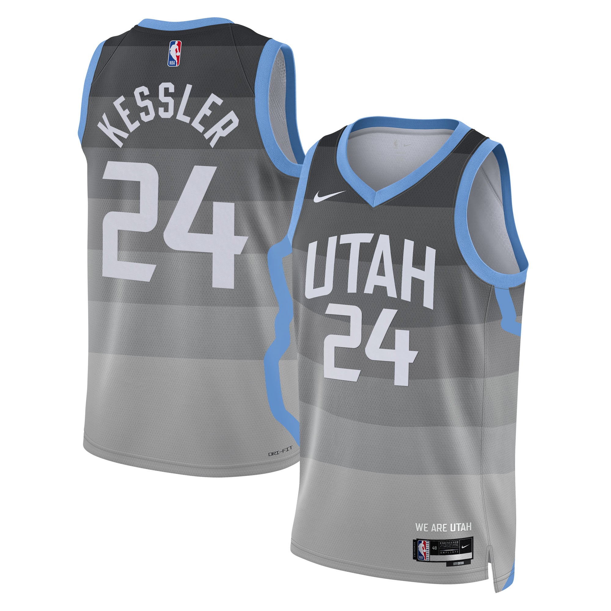 Walker Kessler Utah Jazz 2025/26 City Edition Swingman Jersey - Gray - Unisex