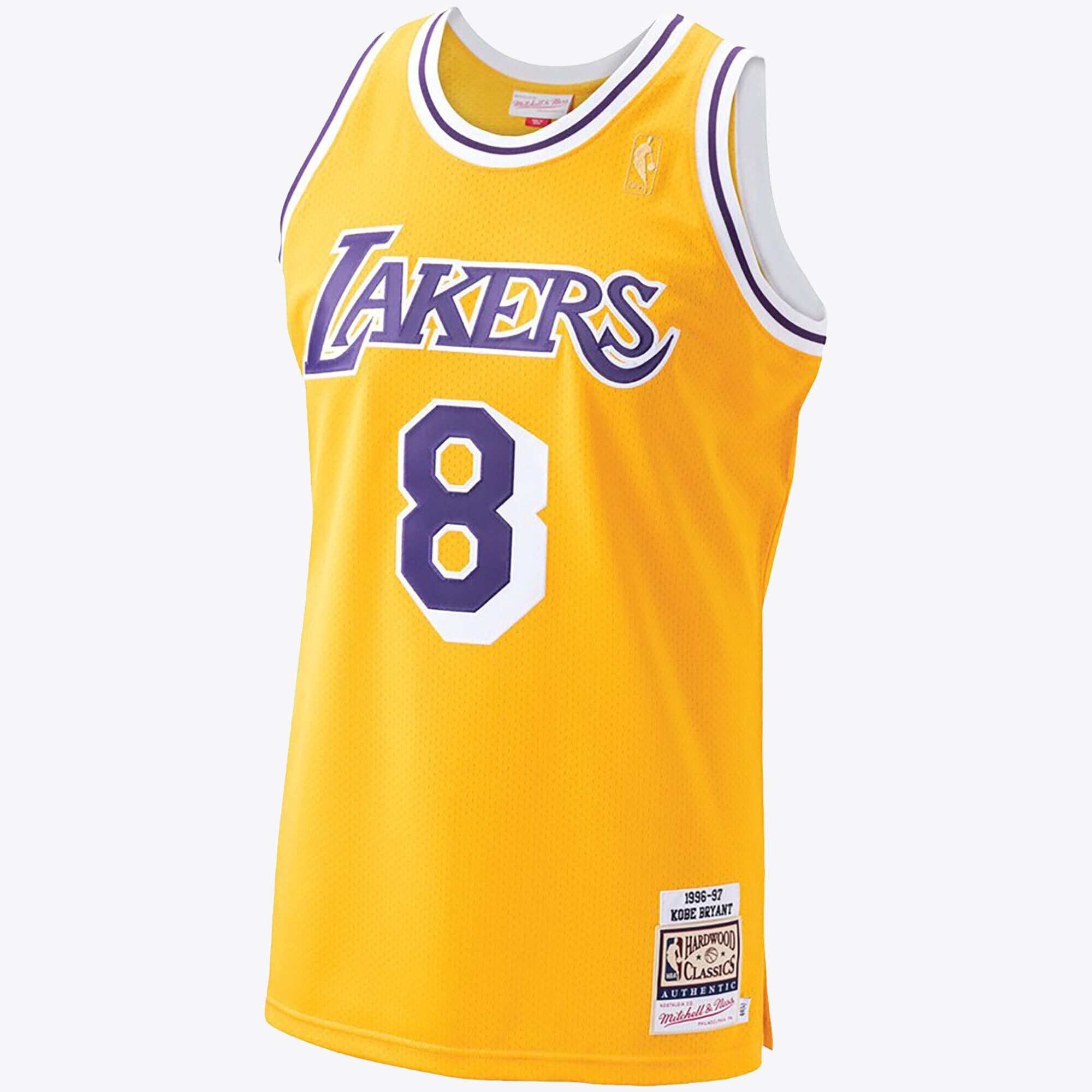 Kobe Bryant Los Angeles Lakers 1996-97 Hardwood Classics Authentic Jersey - Gold - Mens