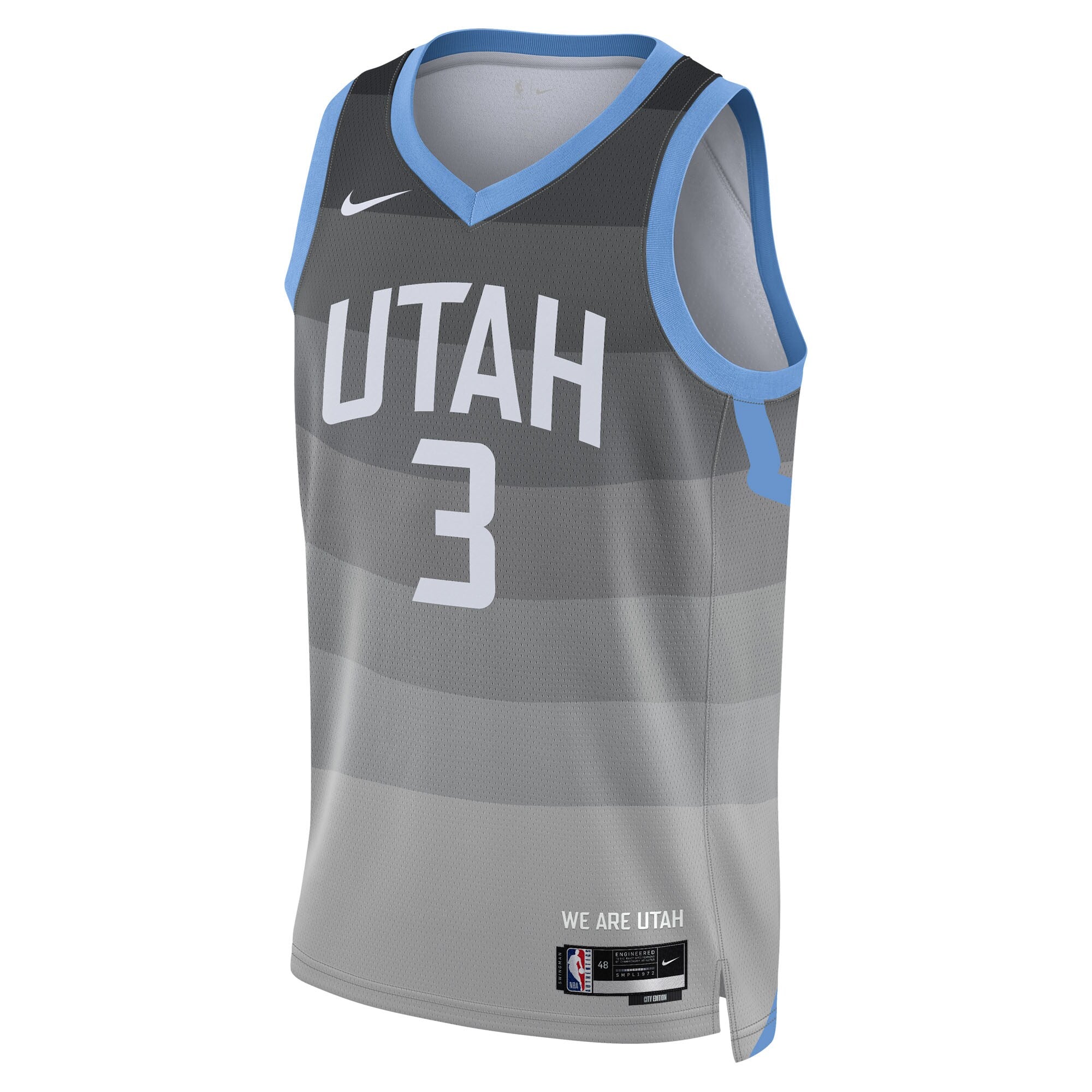 Keyonte George Utah Jazz 2025/26 City Edition Swingman Jersey - Gray - Unisex