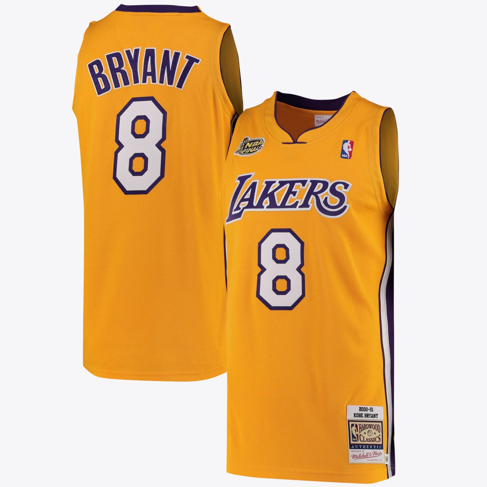 Kobe Bryant Los Angeles Lakers 2000-01 Hardwood Classics Authentic Jersey - Mens