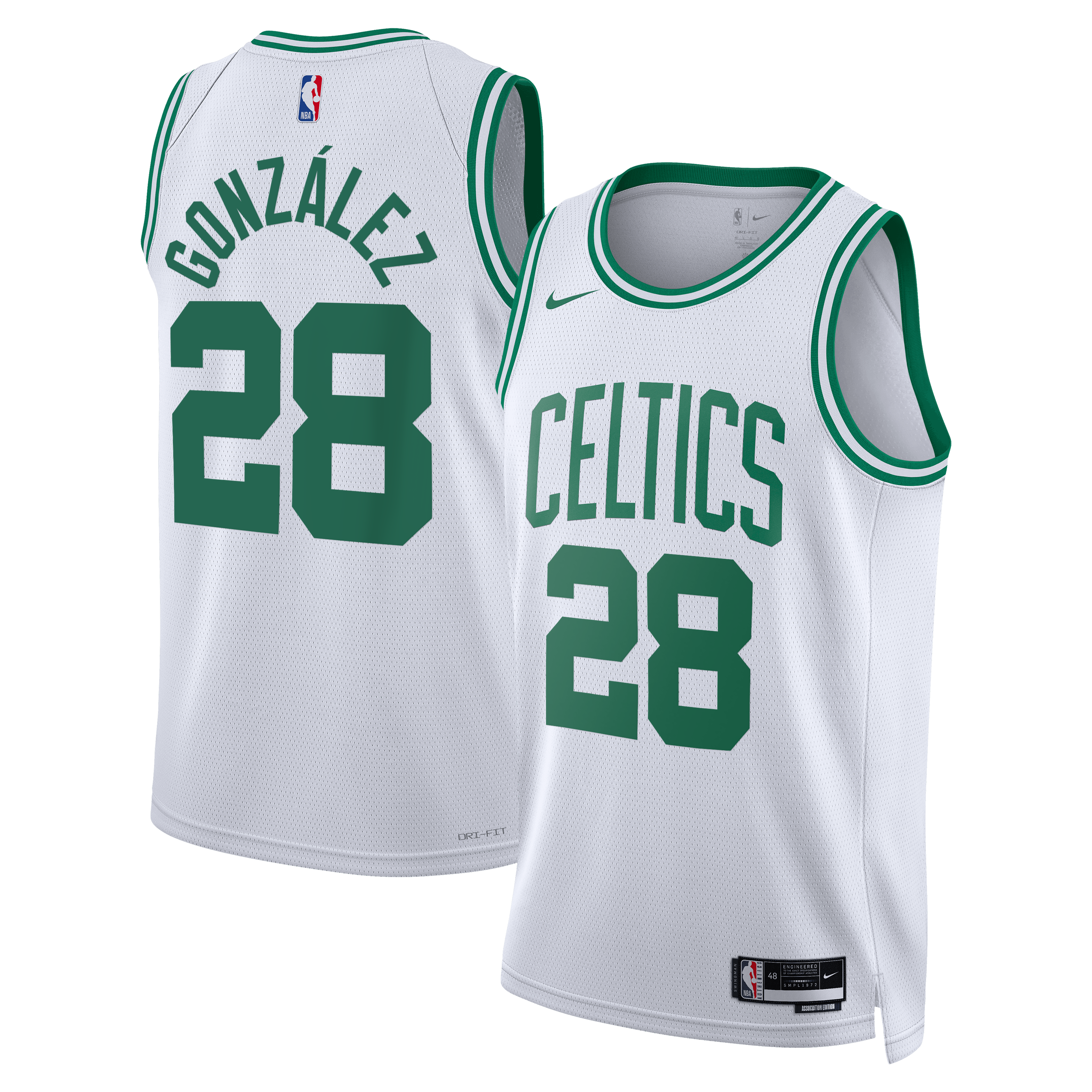 Hugo González Boston Celtics Association Edition Swingman Jersey - White - Unisex