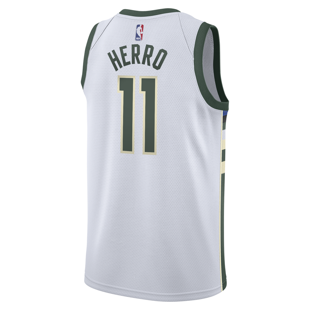 Tyler Herro Milwaukee Bucks Association Edition Swingman Jersey - White - Youth