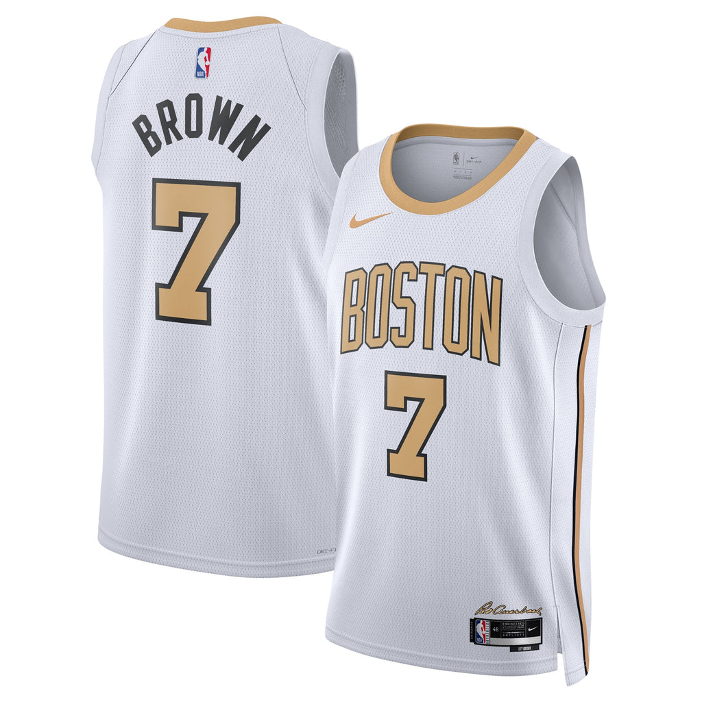 Jaylen Brown Boston Celtics 2025/26 City Edition Swingman Jersey - White - Unisex