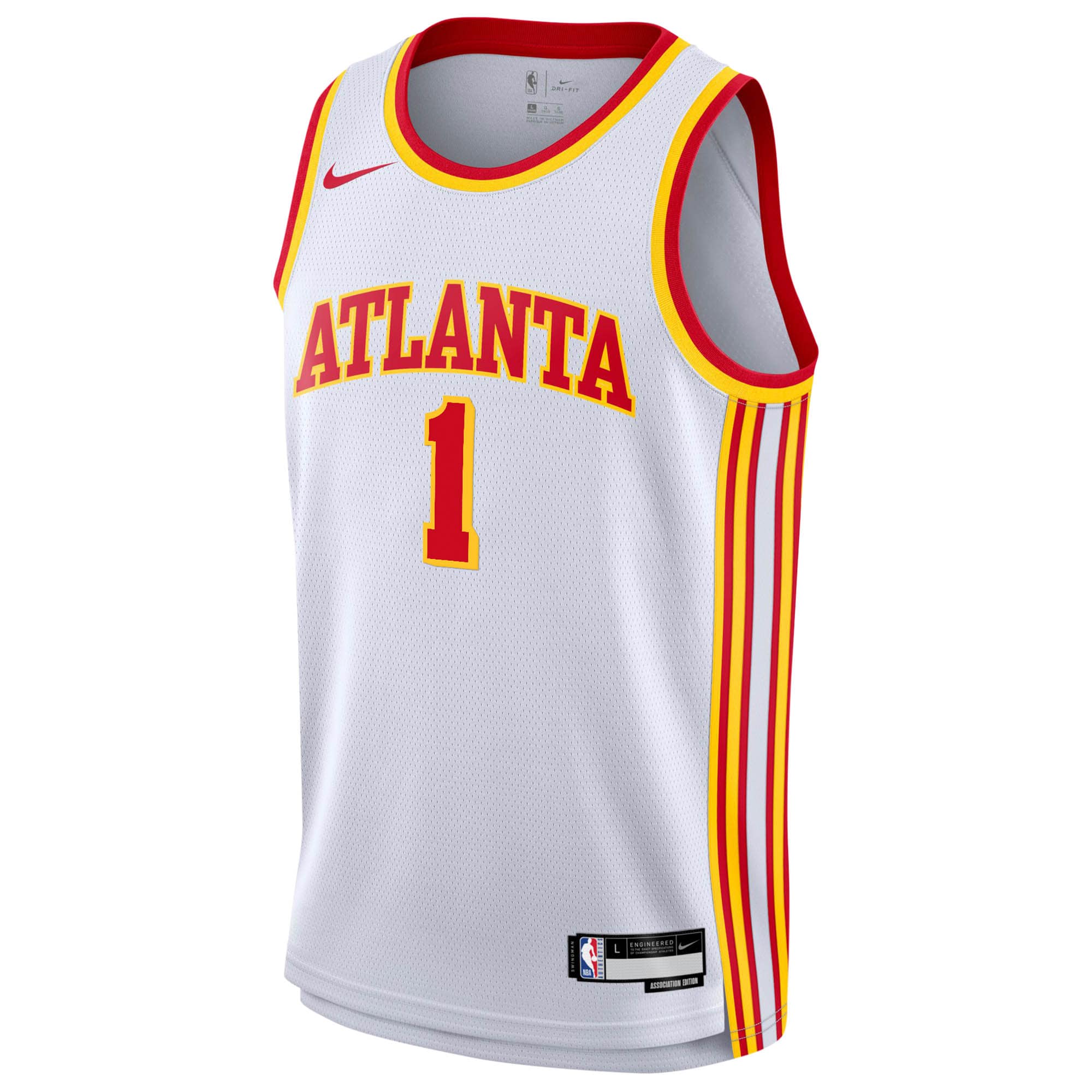 Jalen Johnson Atlanta Hawks Association Edition Swingman Jersey - White - Youth