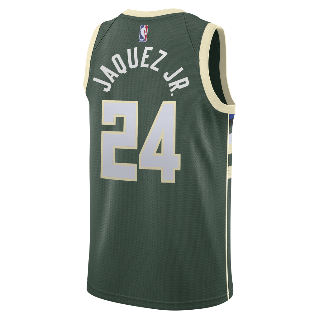 Jaime Jaquez Jr. Milwaukee Bucks Icon Edition Swingman Jersey - Hunter Green - Youth