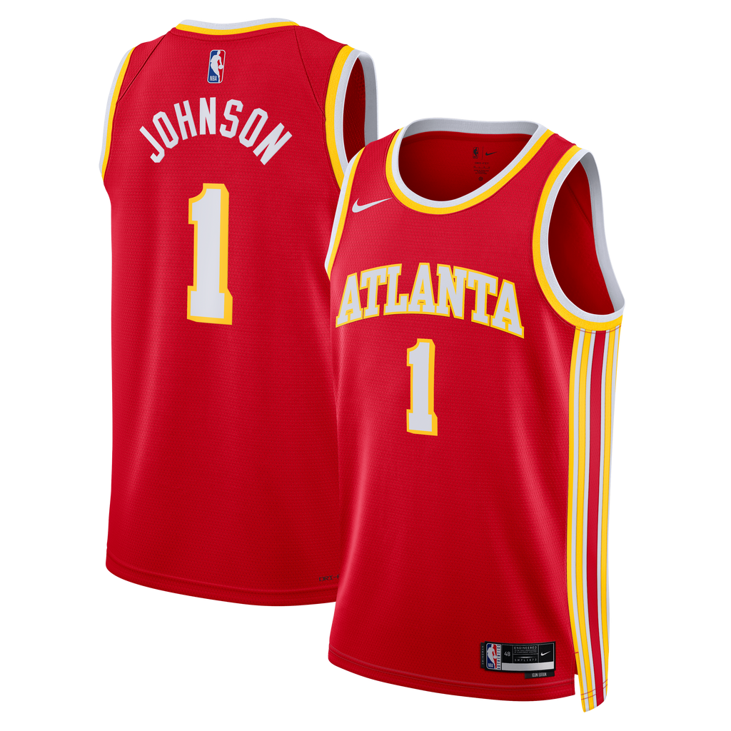 Jalen Johnson Atlanta Hawks Icon Edition Swingman Jersey - Red - Unisex