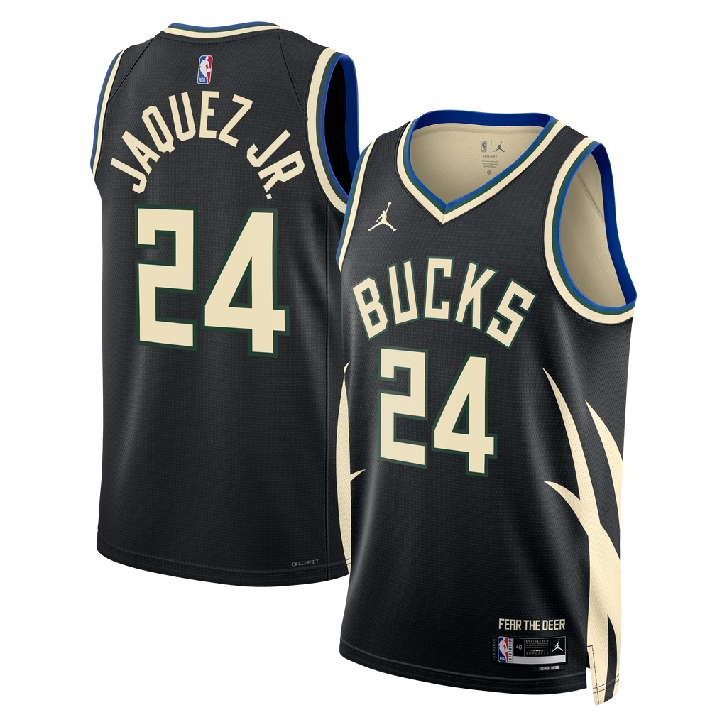 Jaime Jaquez Jr. Milwaukee Bucks Statement Edition Swingman Jersey - Hunter Green - Unisex