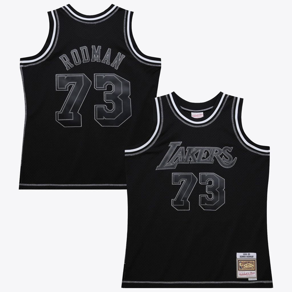 Dennis Rodman Los Angeles Lakers 1998 Contrast 2K Swingman Jersey - Black