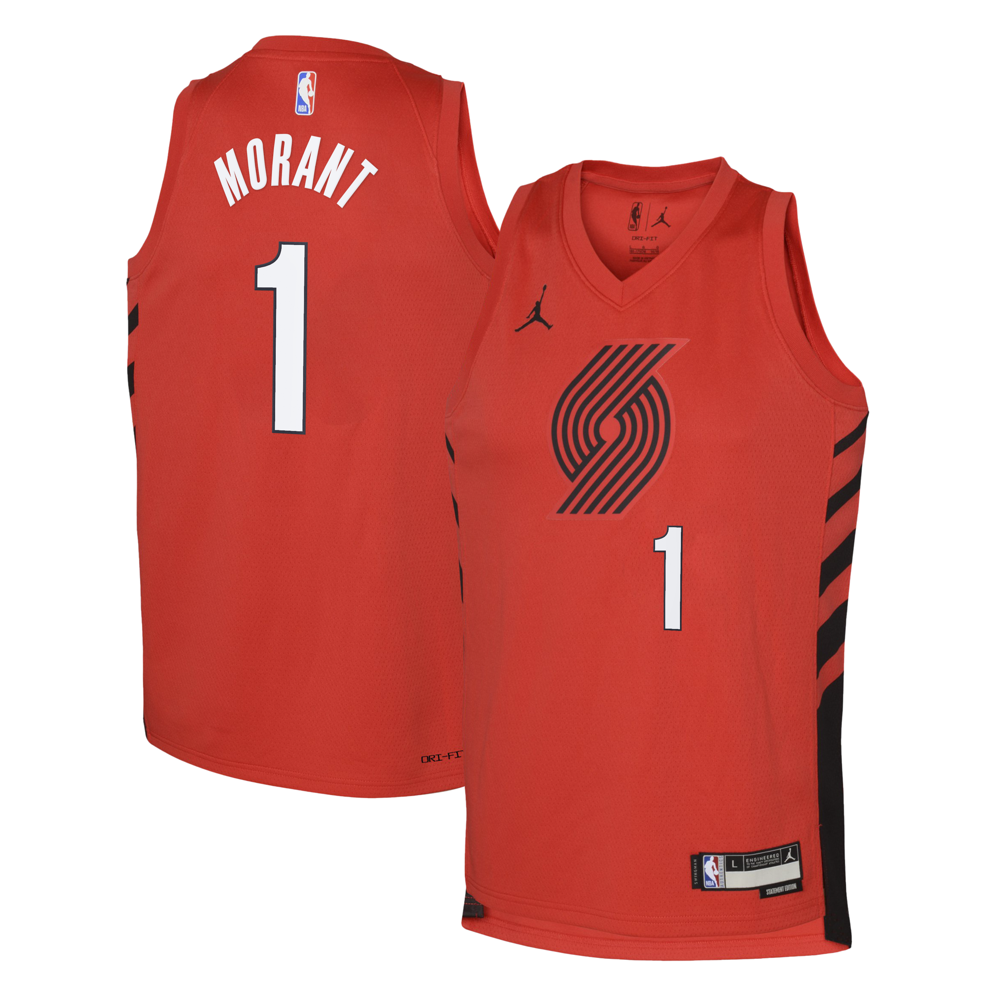 Ja Morant Portland Trail Blazers Statement Edition Swingman Jersey - Red - Youth