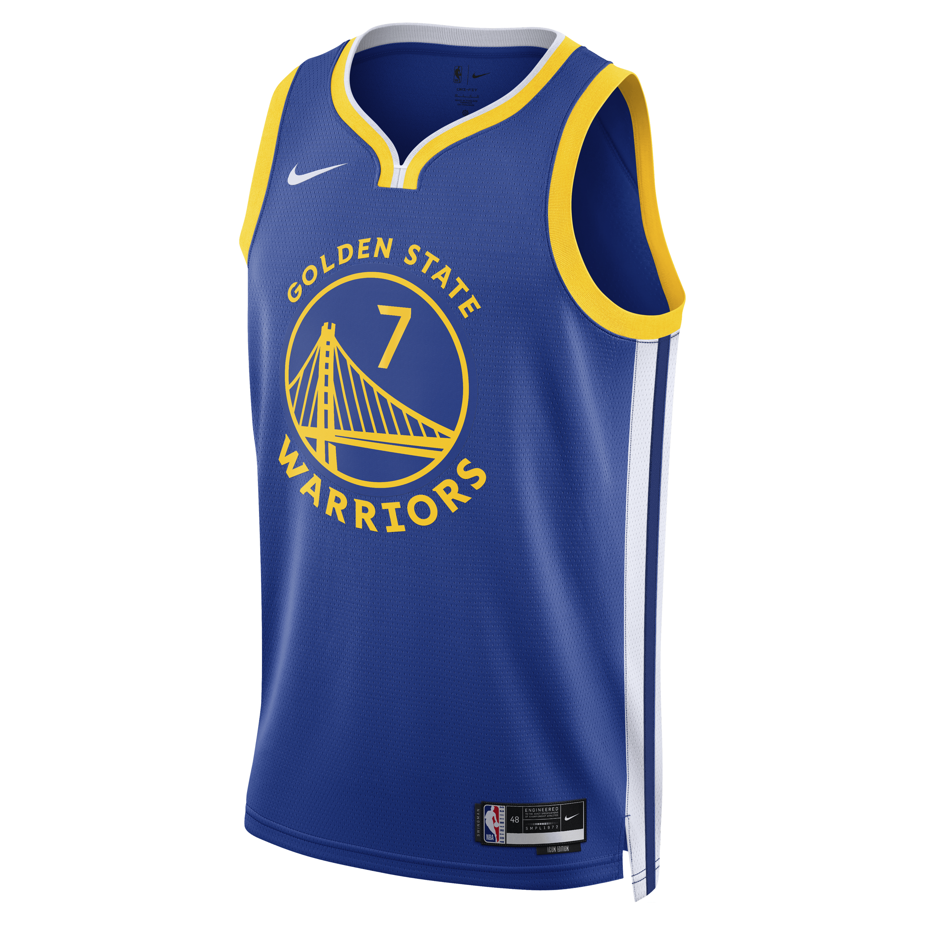 Kristaps Porziņģis Golden State Warriors Icon Edition Swingman Jersey - Royal - Unisex