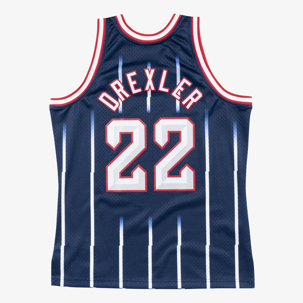 Clyde Drexler Houston Rockets 1996-97 Swingman Road Jersey