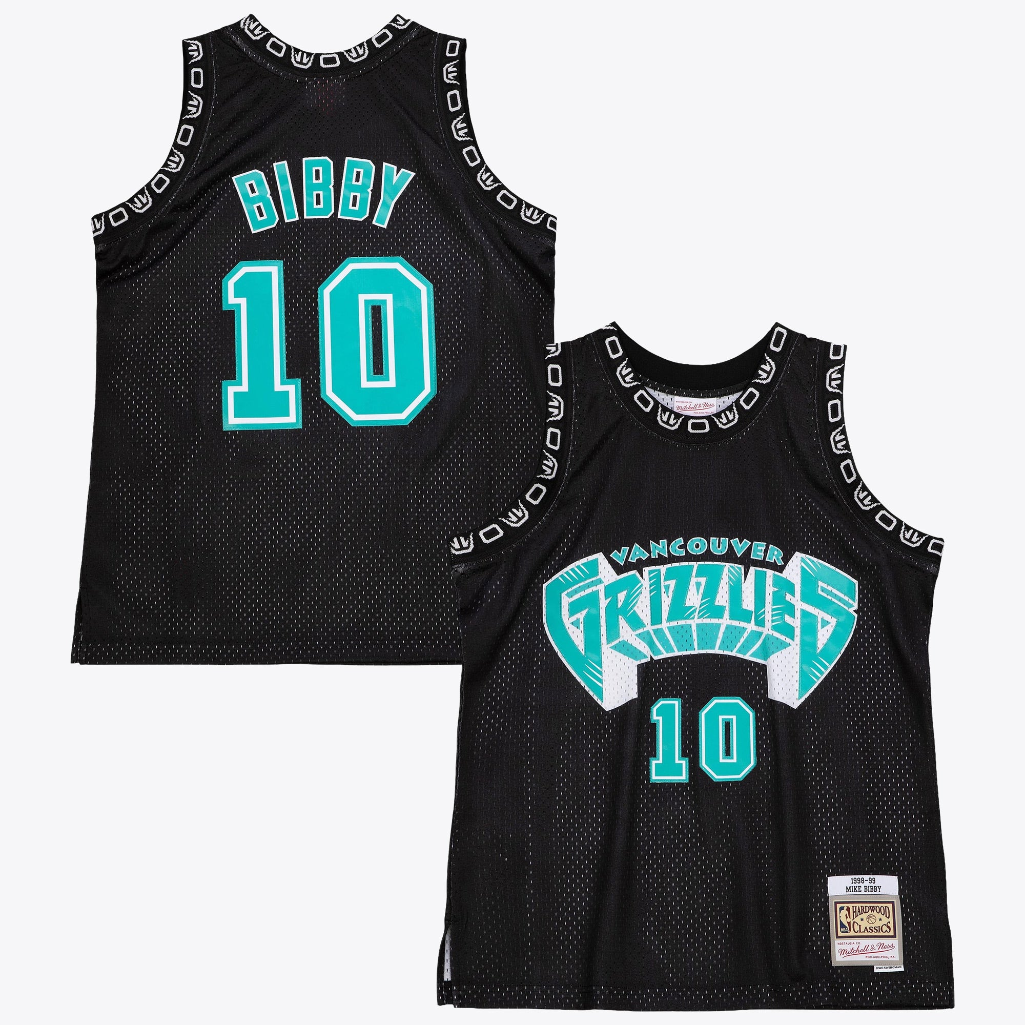 Mike Bibby Vancouver Grizzlies 1998 Team Color Swingman Jersey - Black
