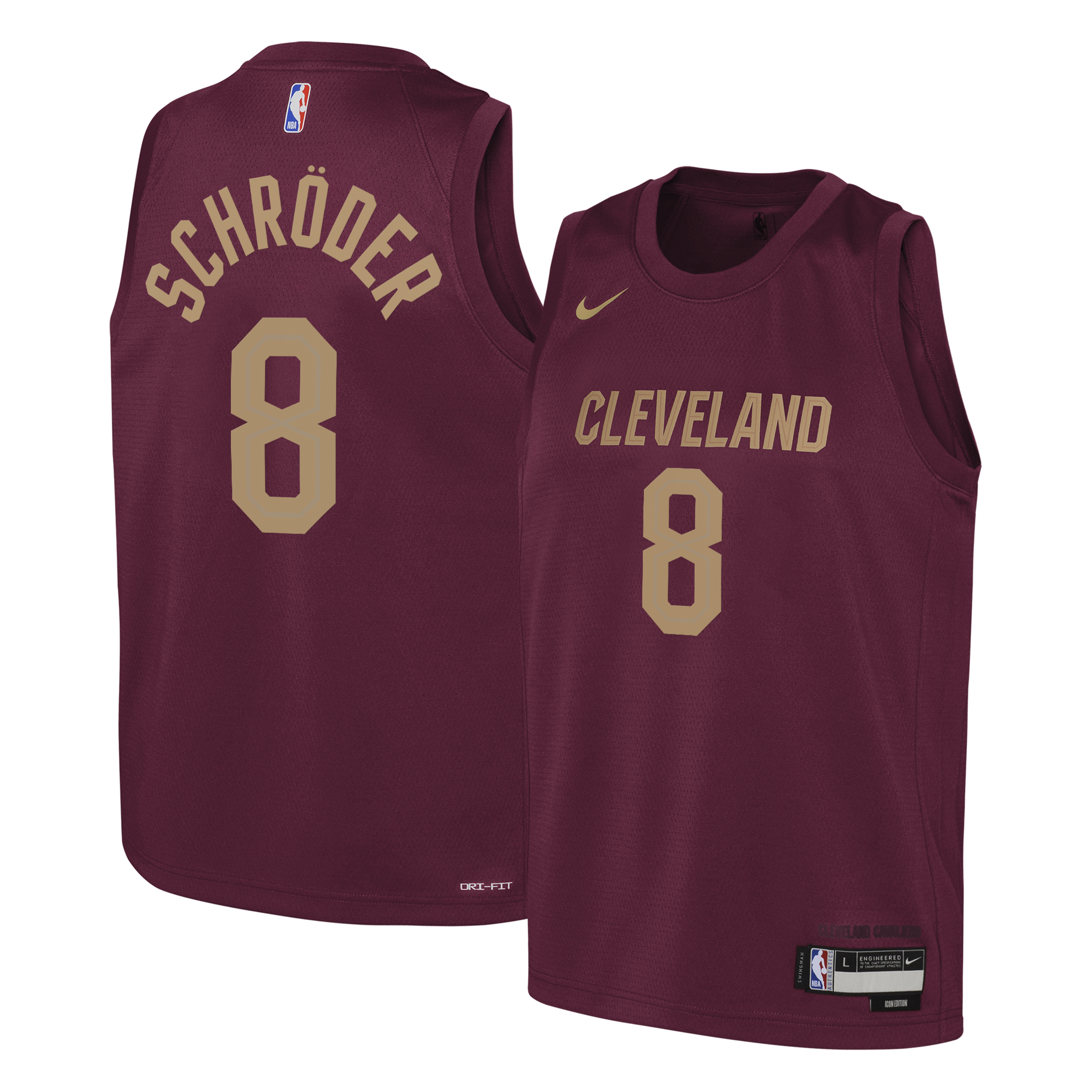 Dennis Schröder Cleveland Cavaliers Icon Edition Swingman Jersey - Wine - Youth