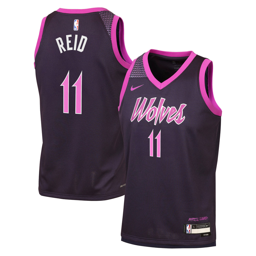 Naz Reid Minnesota Timberwolves 2025/26 City Edition Swingman Jersey - Black - Youth