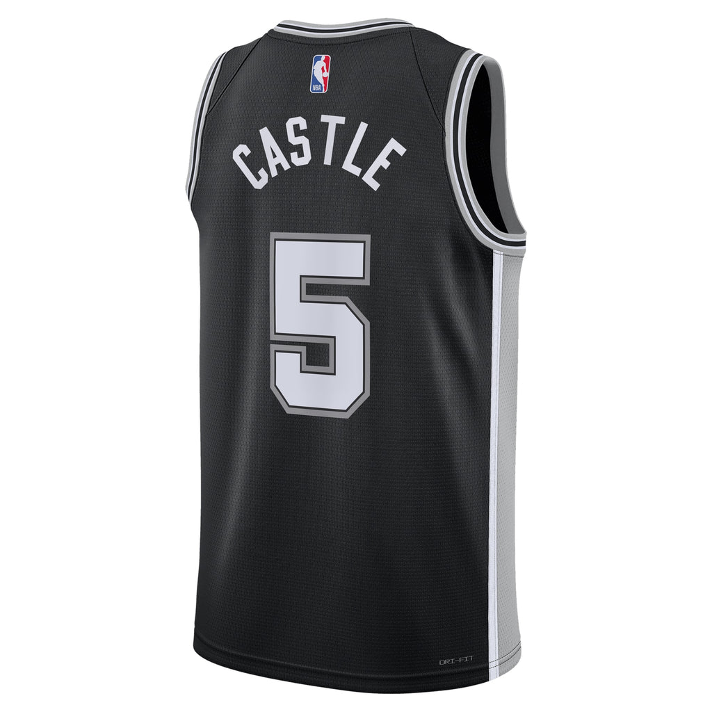 Stephon Castle San Antonio Spurs Swingman Icon Jersey - Black - Unisex