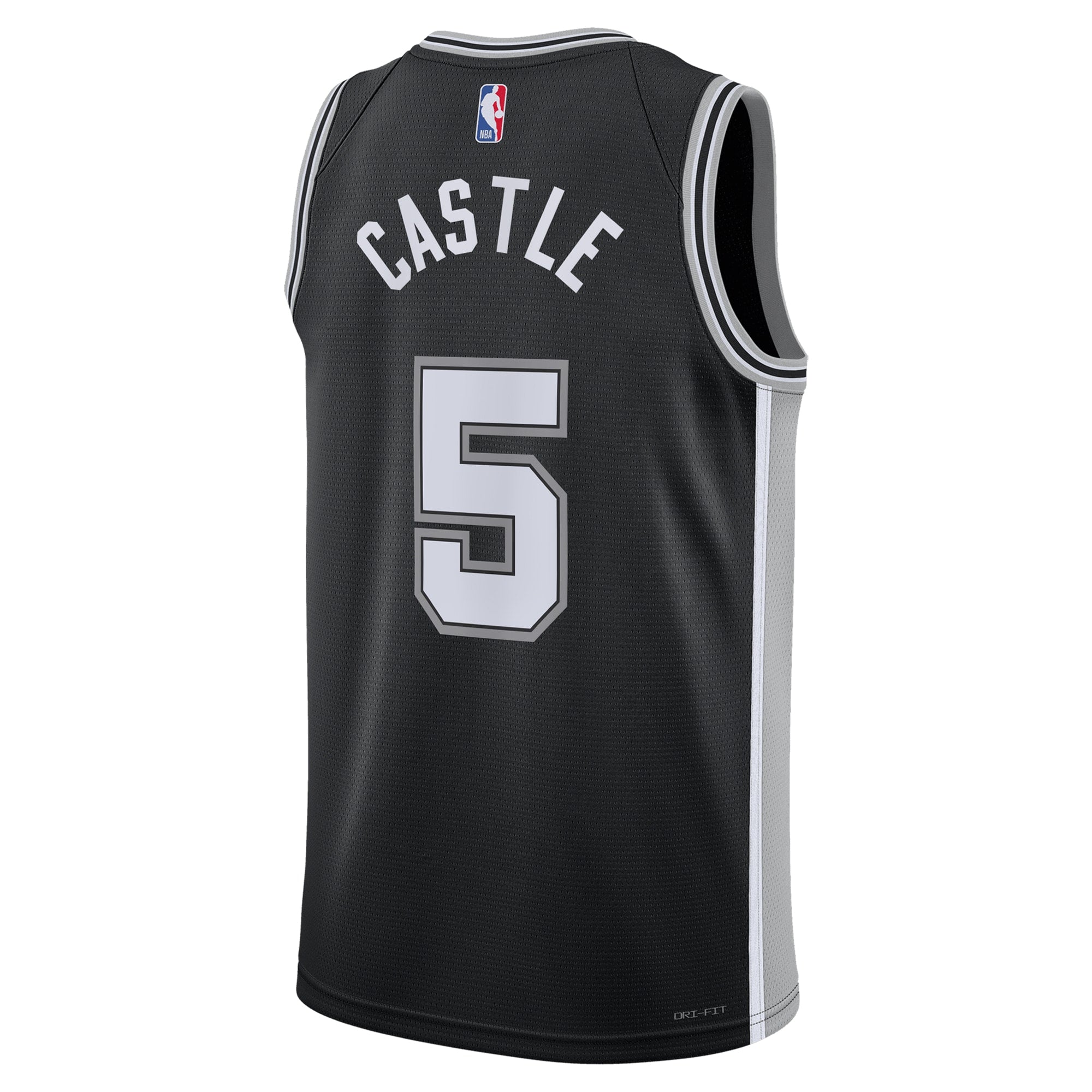 Stephon Castle San Antonio Spurs Swingman Icon Jersey - Black - Unisex