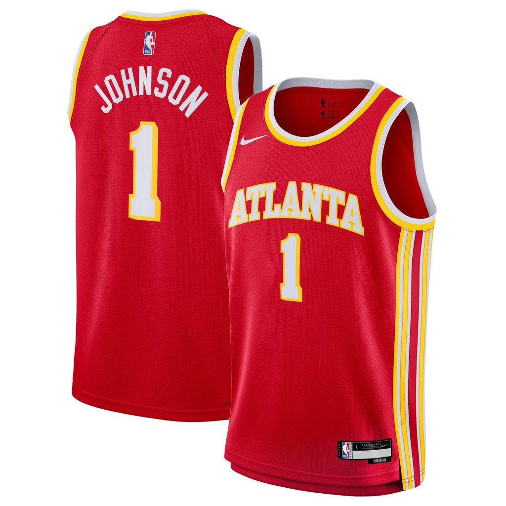 Jalen Johnson Atlanta Hawks Icon Edition Swingman Jersey - Red - Youth