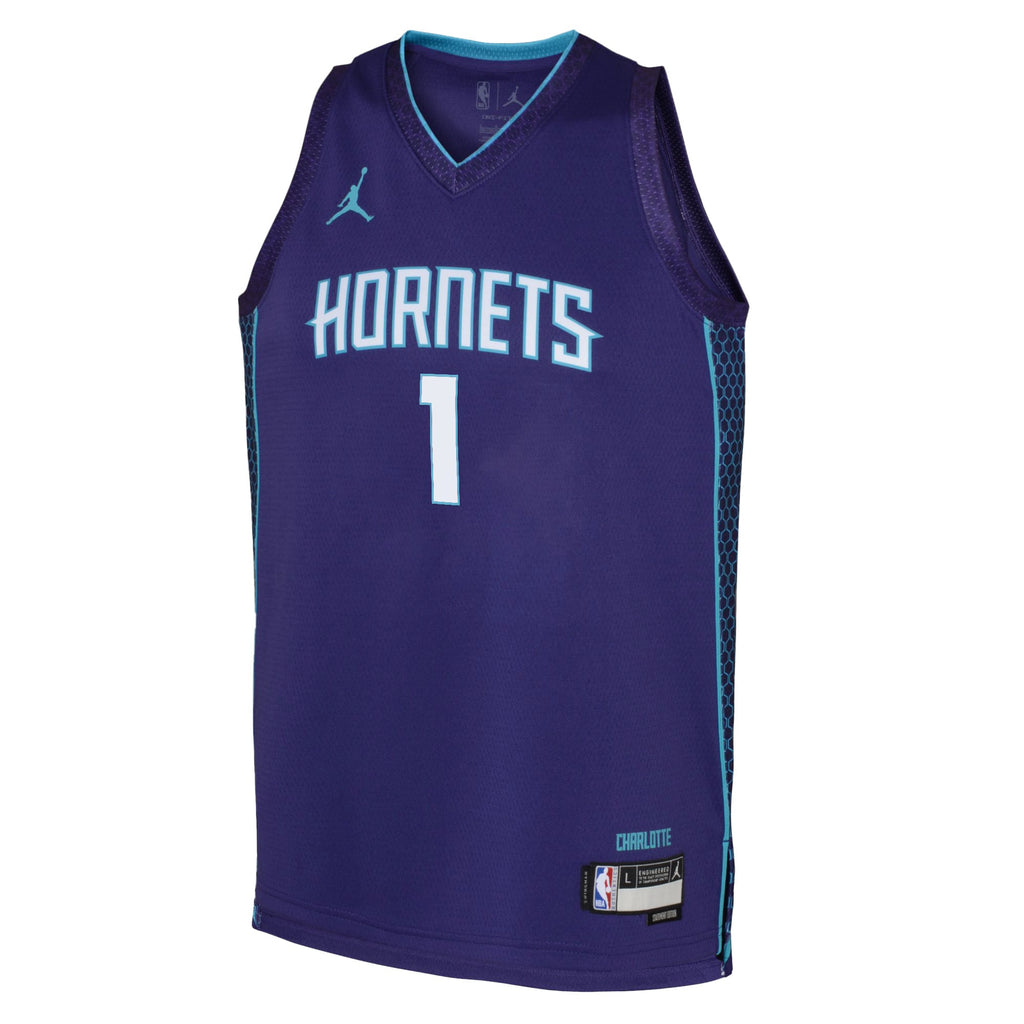 LaMelo Ball Charlotte Hornets Statement Edition Swingman Jersey - Purple - Youth