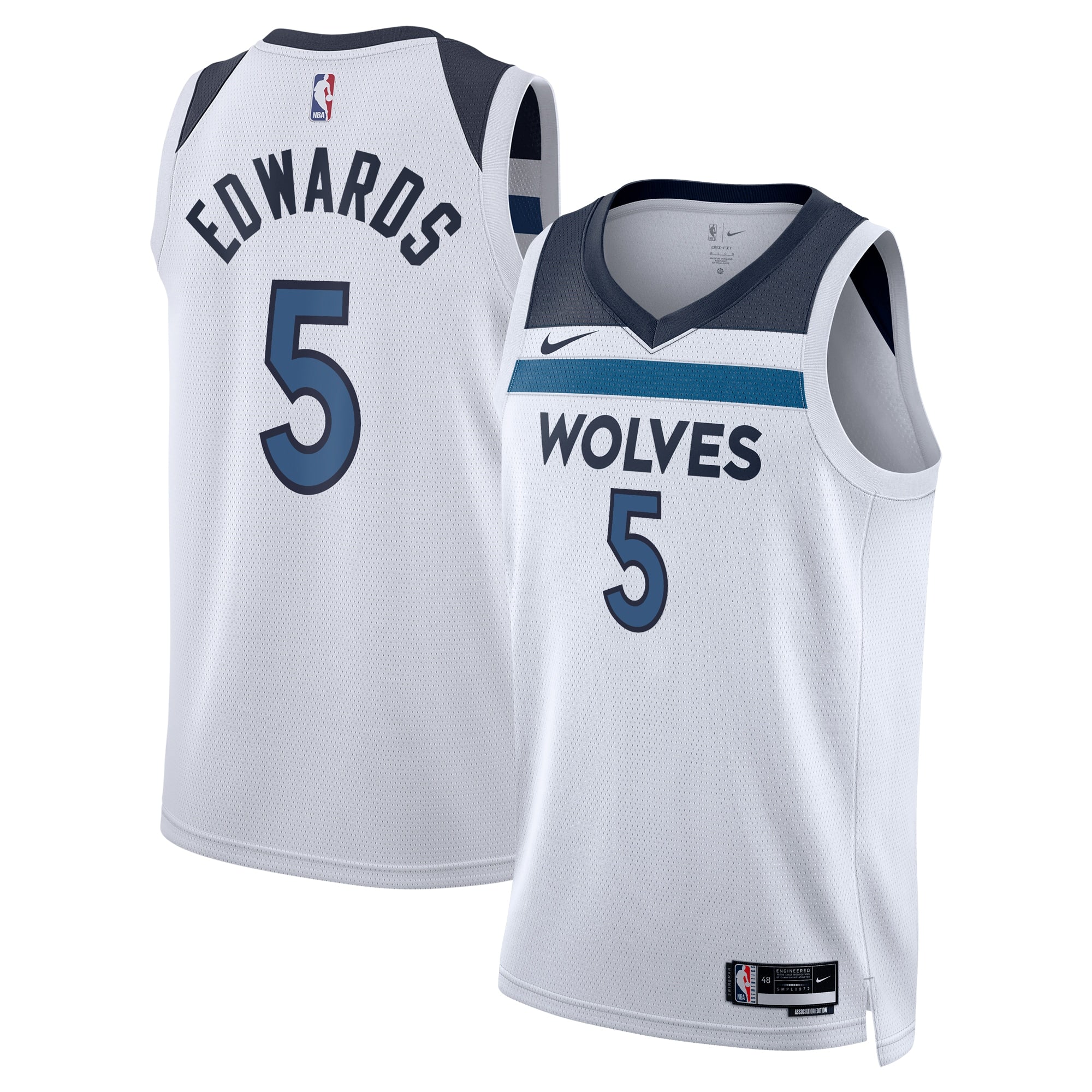 Anthony Edwards Minnesota Timberwolves Association Edition Swingman Jersey - White - Unisex