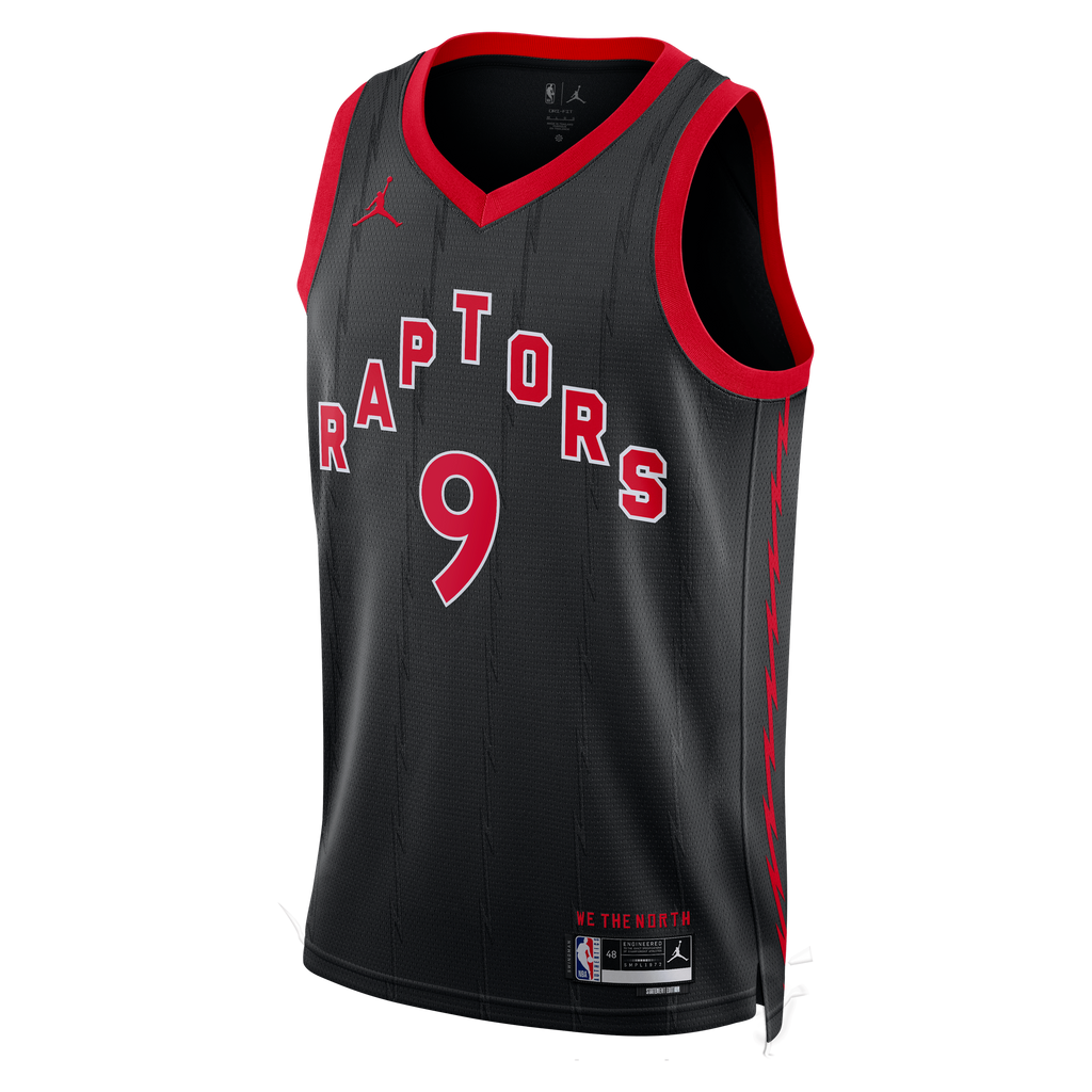 RJ Barrett Toronto Raptors Statement Edition Swingman Jersey - Black - Unisex