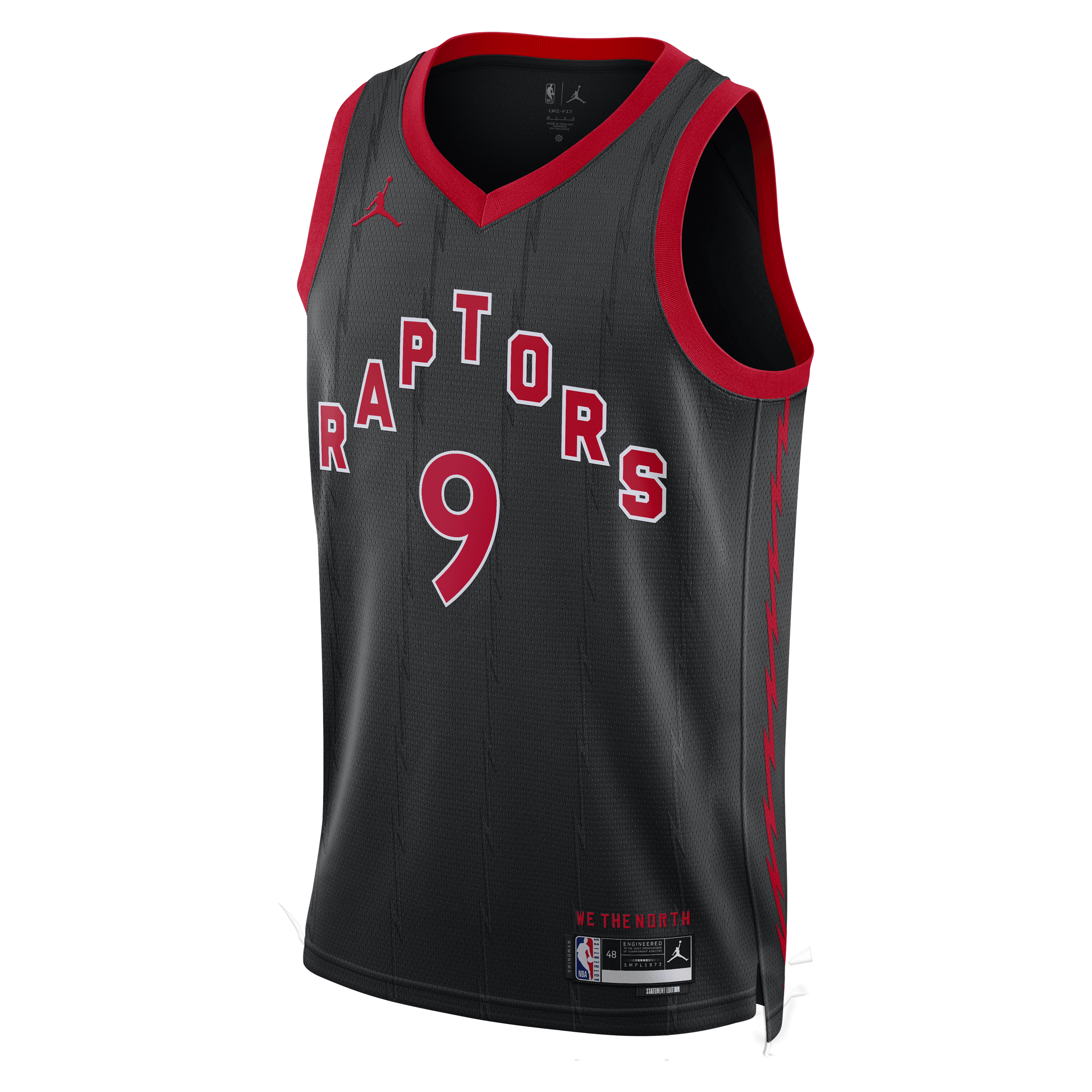 RJ Barrett Toronto Raptors Statement Edition Swingman Jersey - Black - Unisex